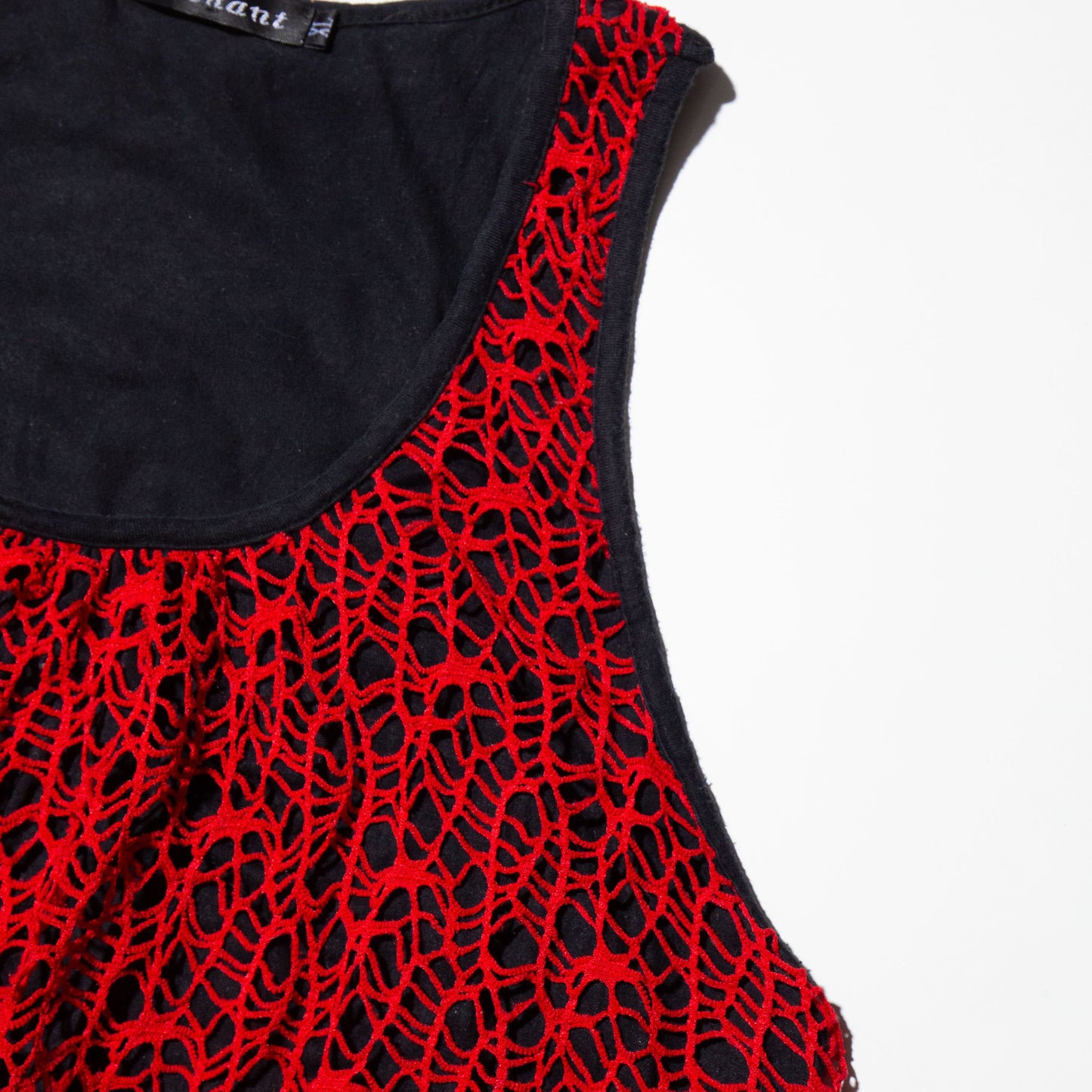 vintage deformed mesh tanktop