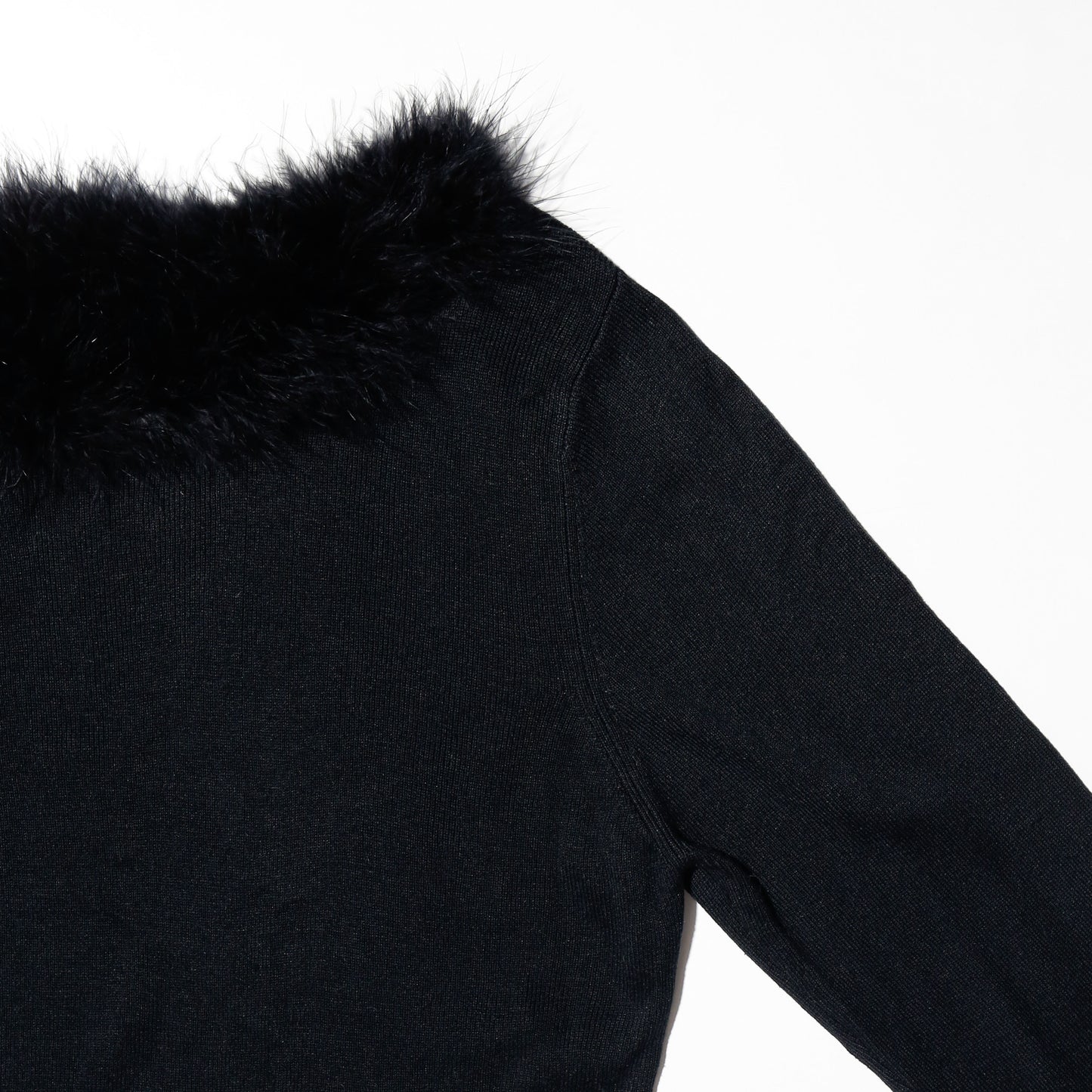 vintage fur trim knit cut sew
