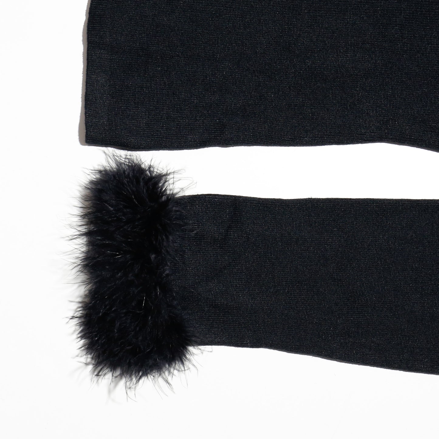 vintage fur trim knit cut sew