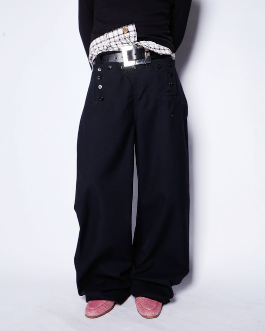 vintage twill sailor trousers *add-on belt loop