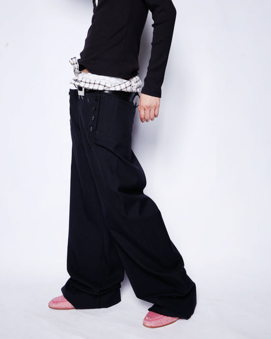 vintage twill sailor trousers *add-on belt loop