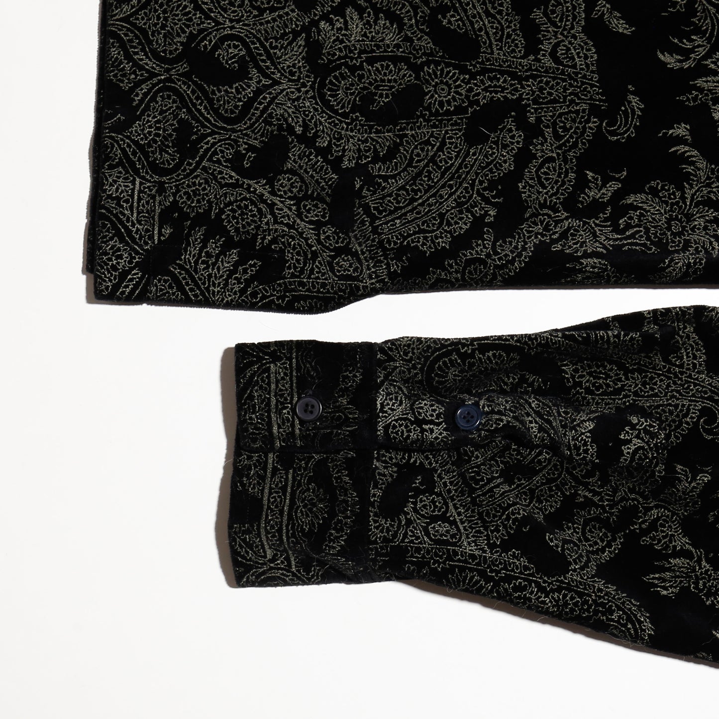 vintage paisley velvet shirt jacket