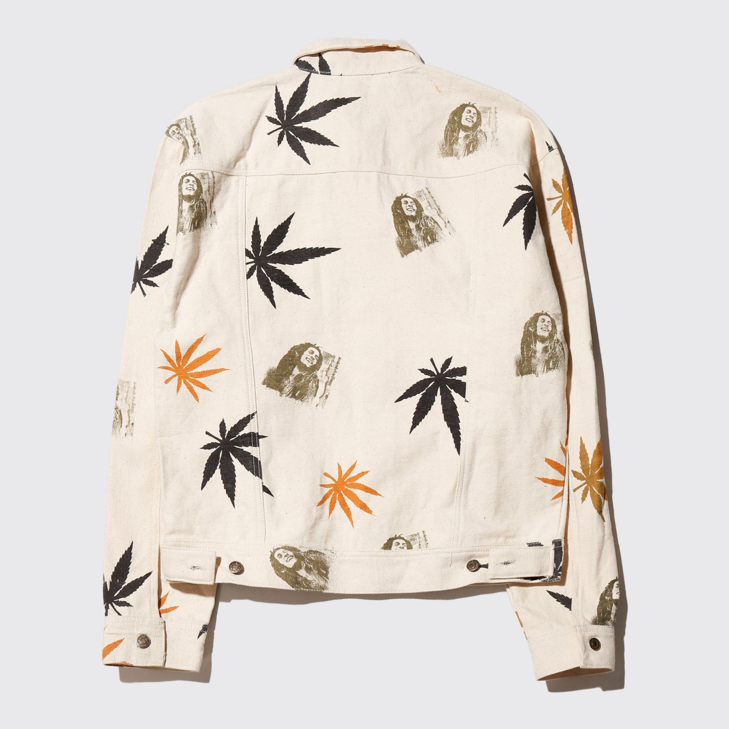 vintage Bob Marley cannabis trucker jacket