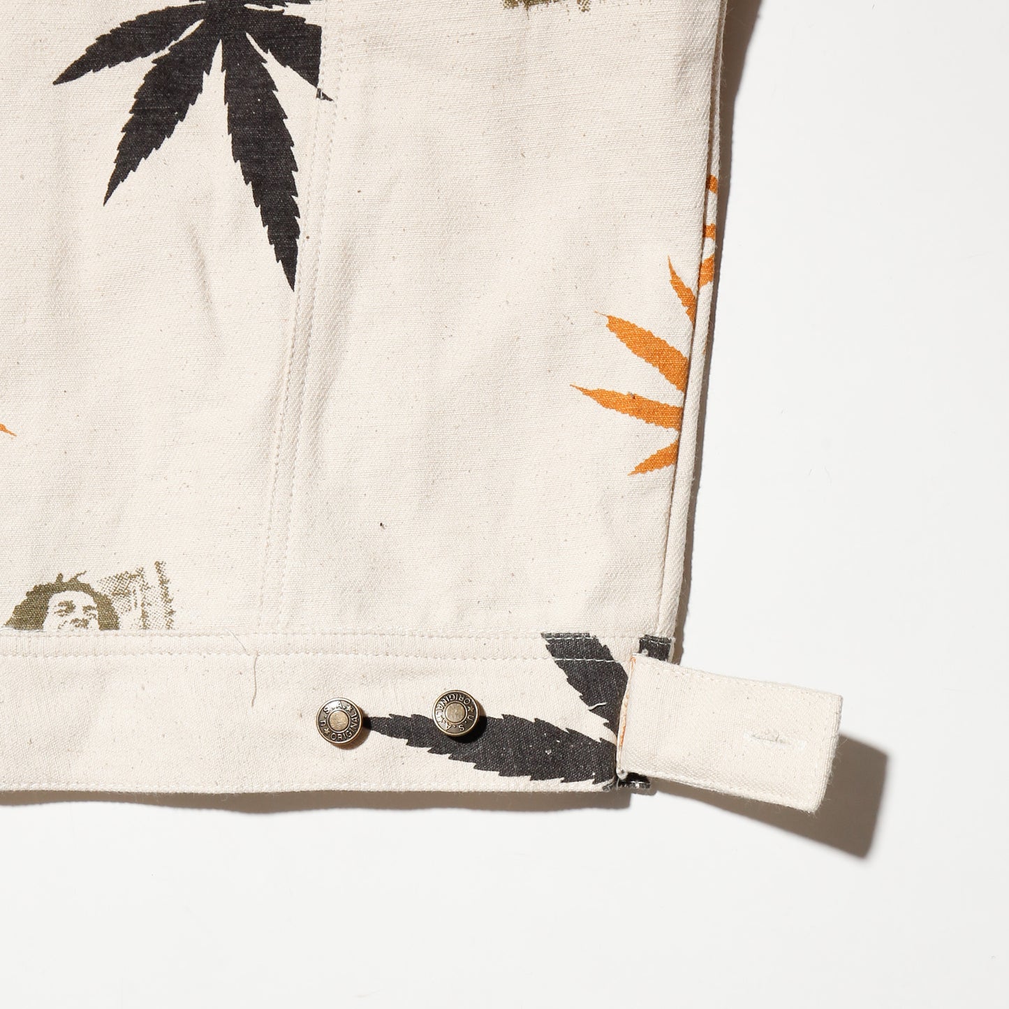 vintage Bob Marley cannabis trucker jacket