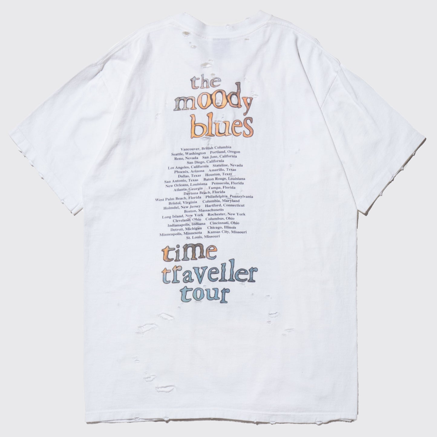 vintage 1995's The Moody Blues tour broken t-shirt