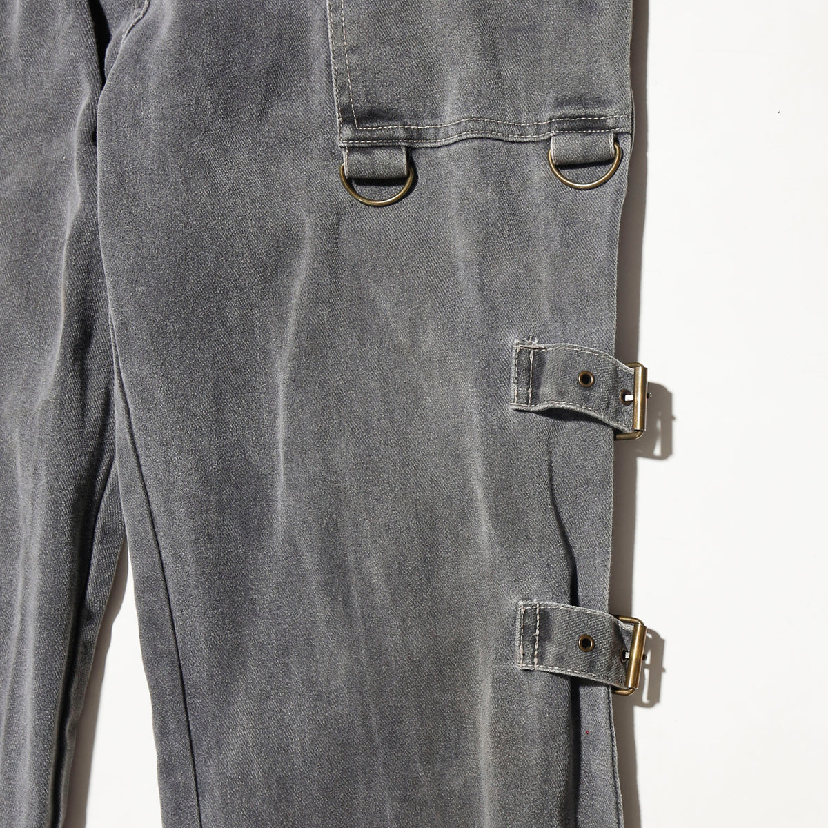 vintage strap bondage flare jeans