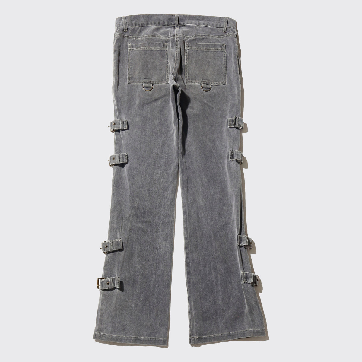 vintage strap bondage flare jeans