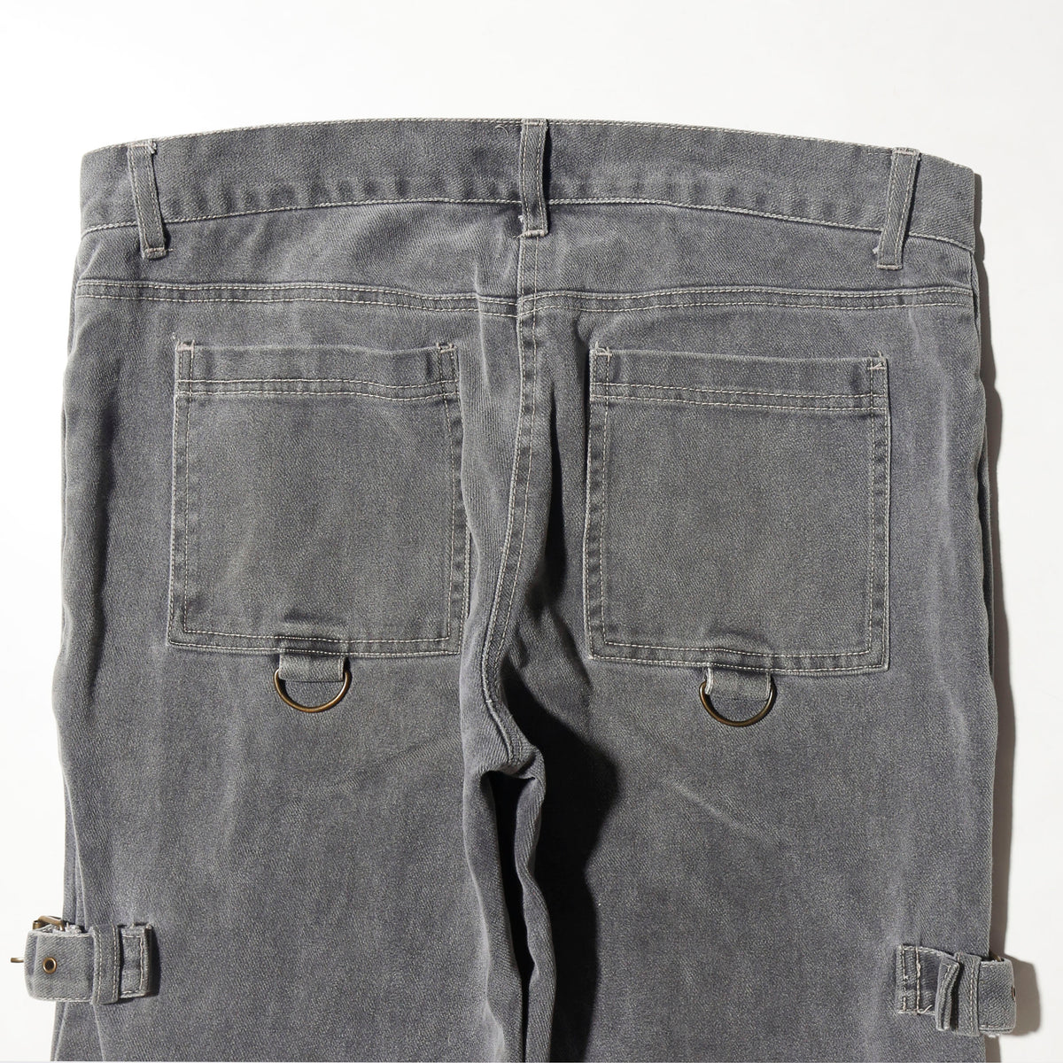 vintage strap bondage flare jeans
