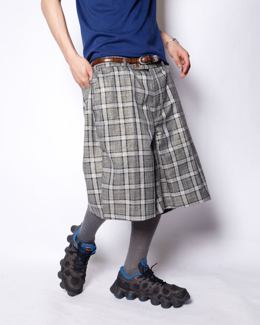 vintage lame check slacks shorts