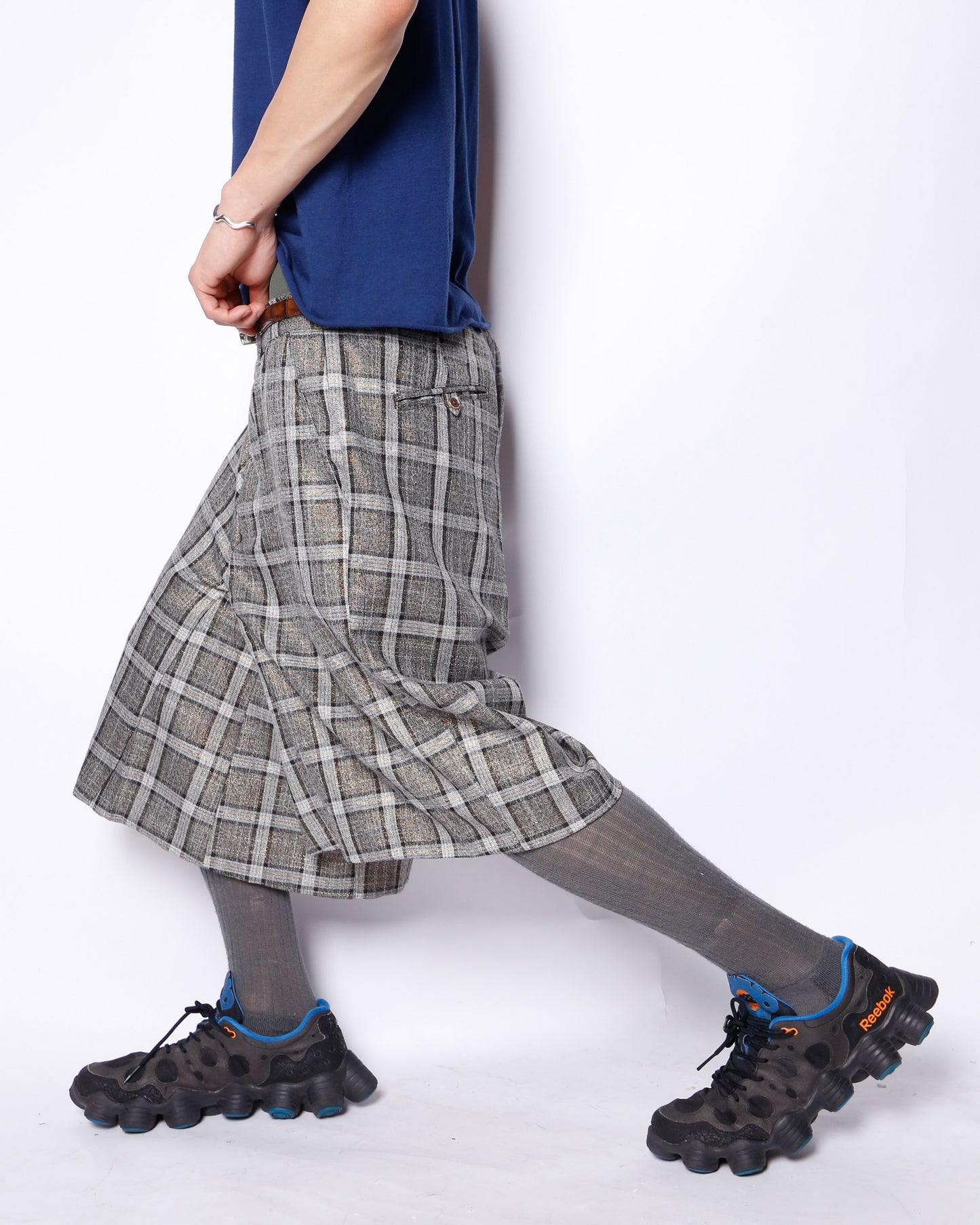 vintage lame check slacks shorts