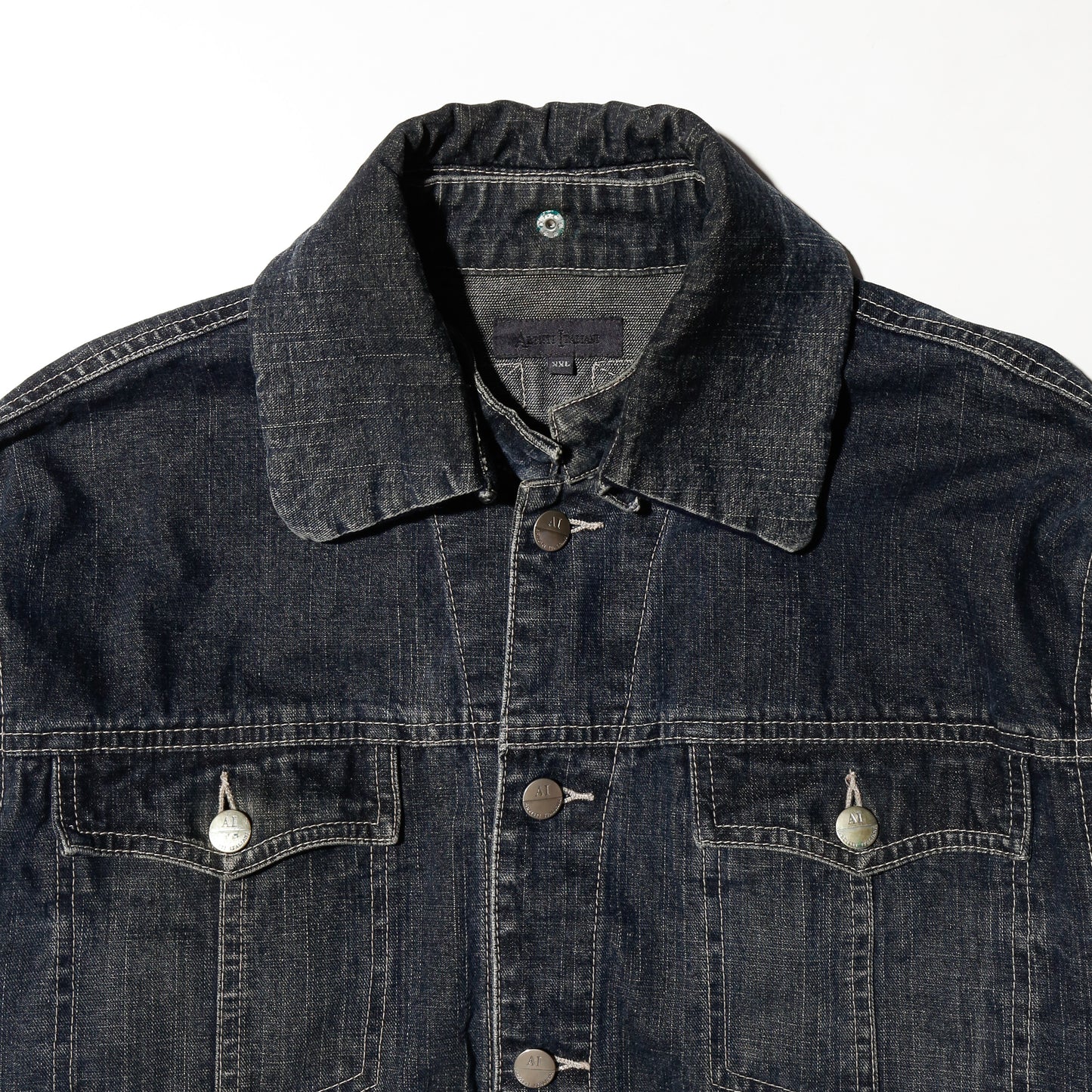 vintage detachable collar trucker jacket