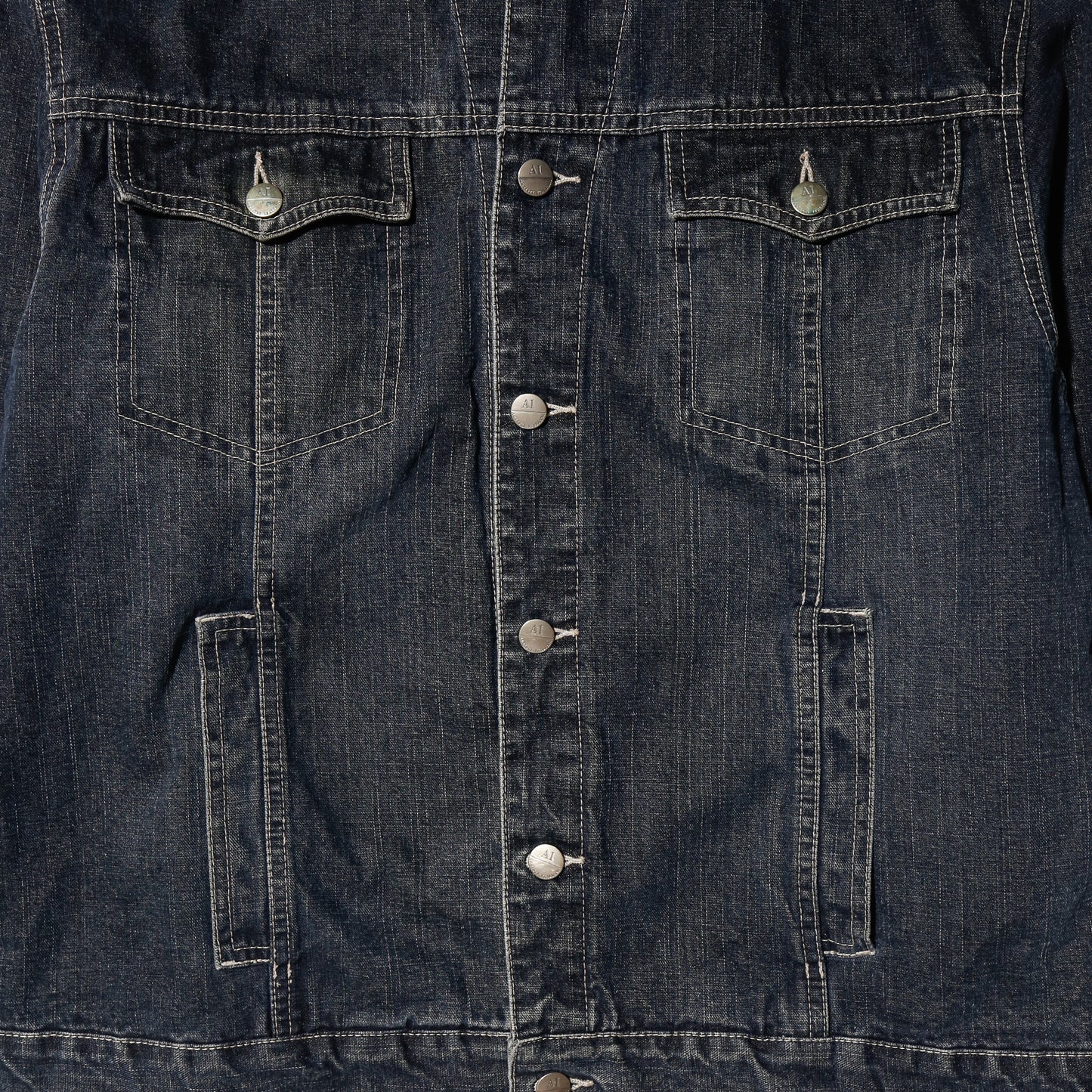 vintage detachable collar trucker jacket