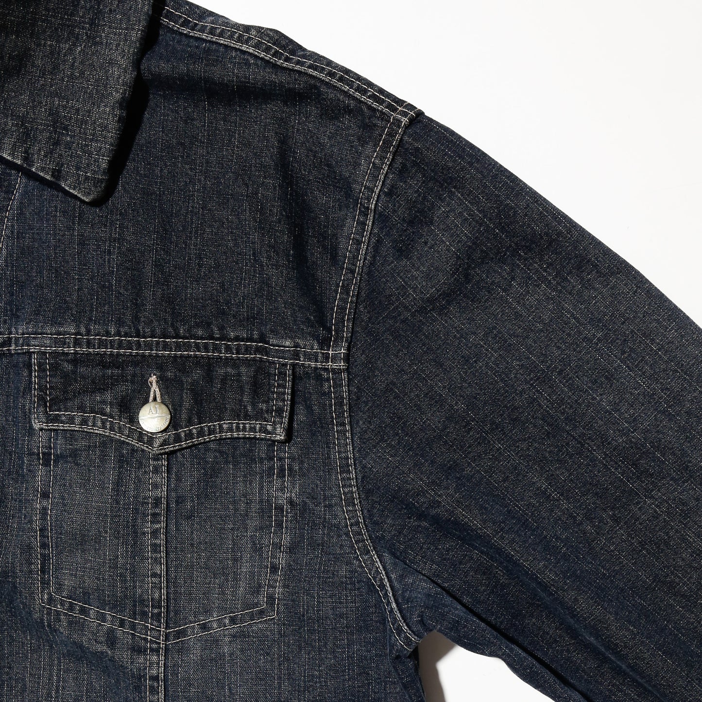 vintage detachable collar trucker jacket