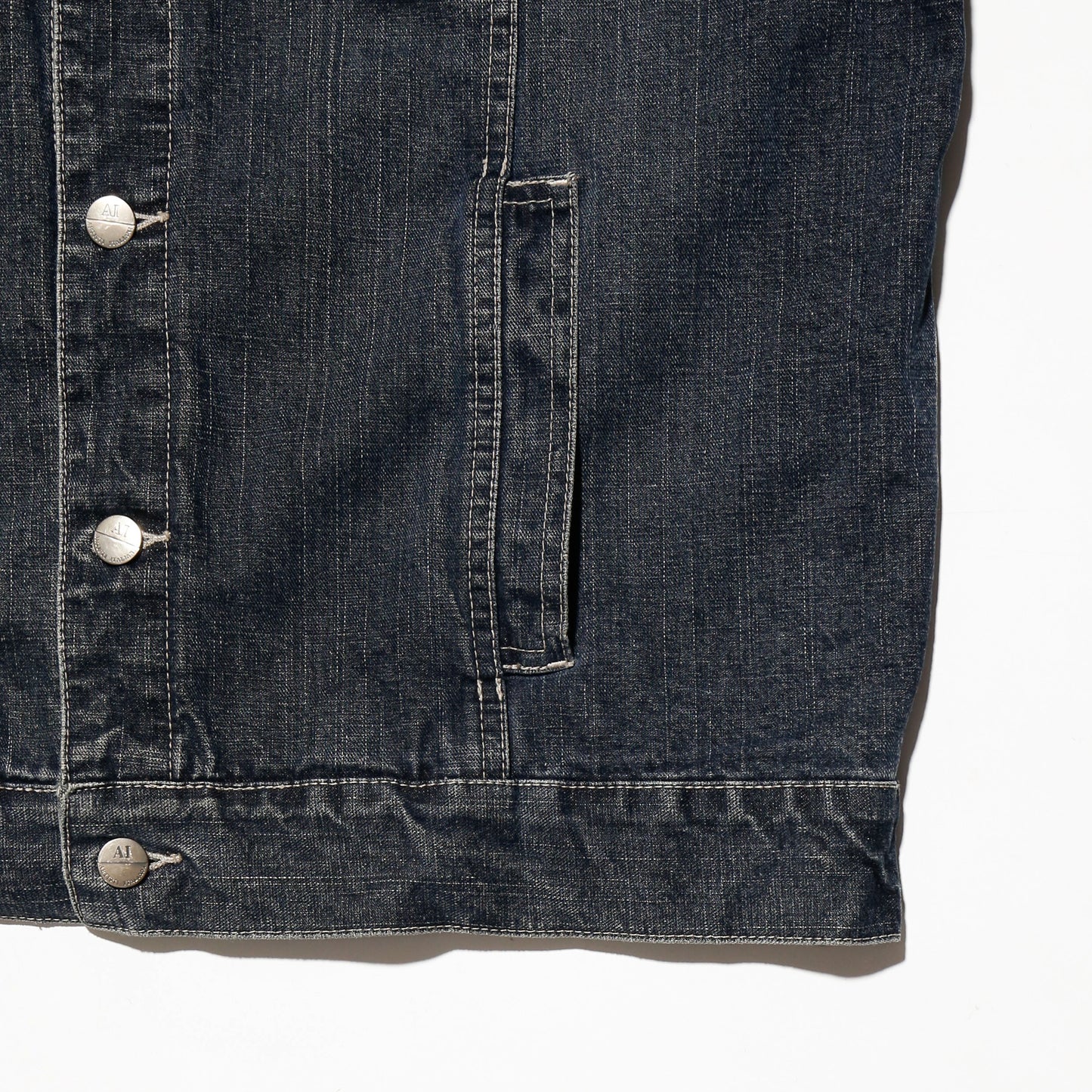 vintage detachable collar trucker jacket