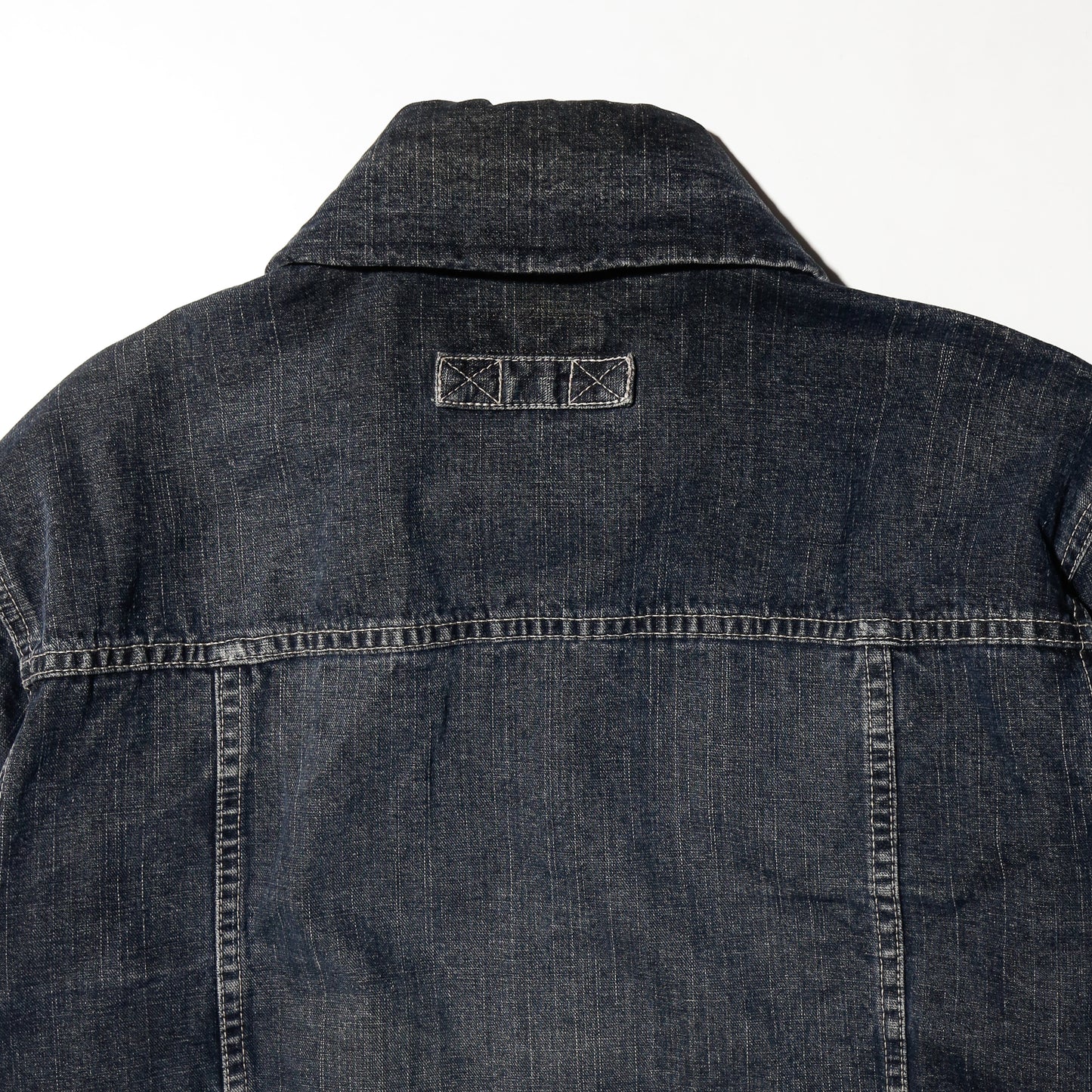 vintage detachable collar trucker jacket