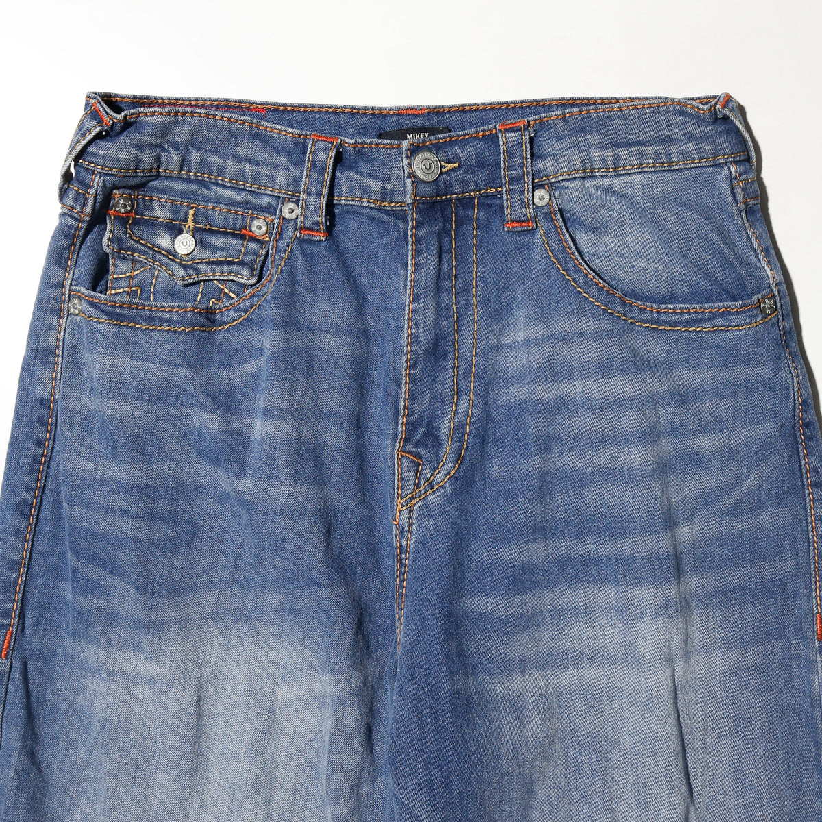 true religion faded wide leg jeans