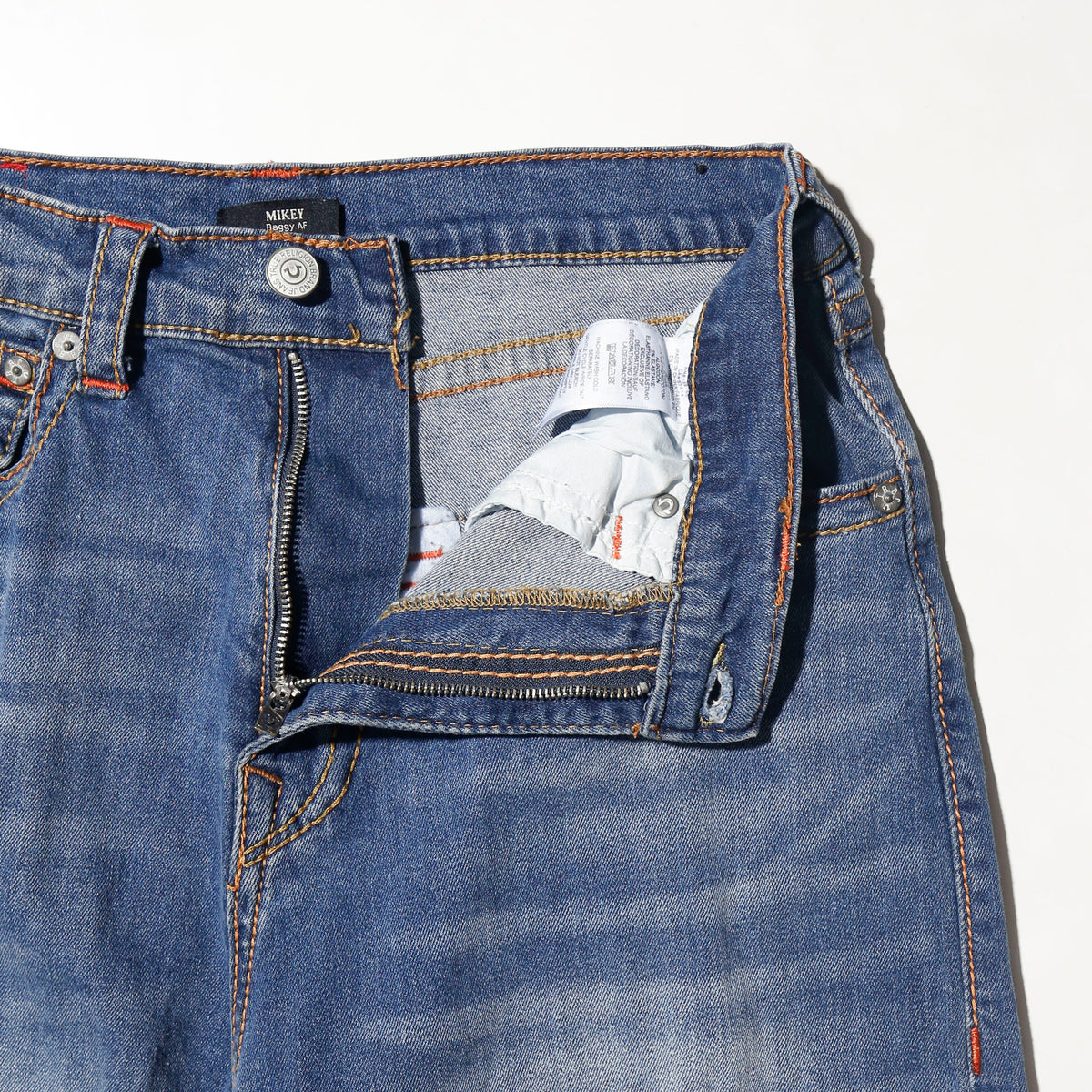 true religion faded wide leg jeans