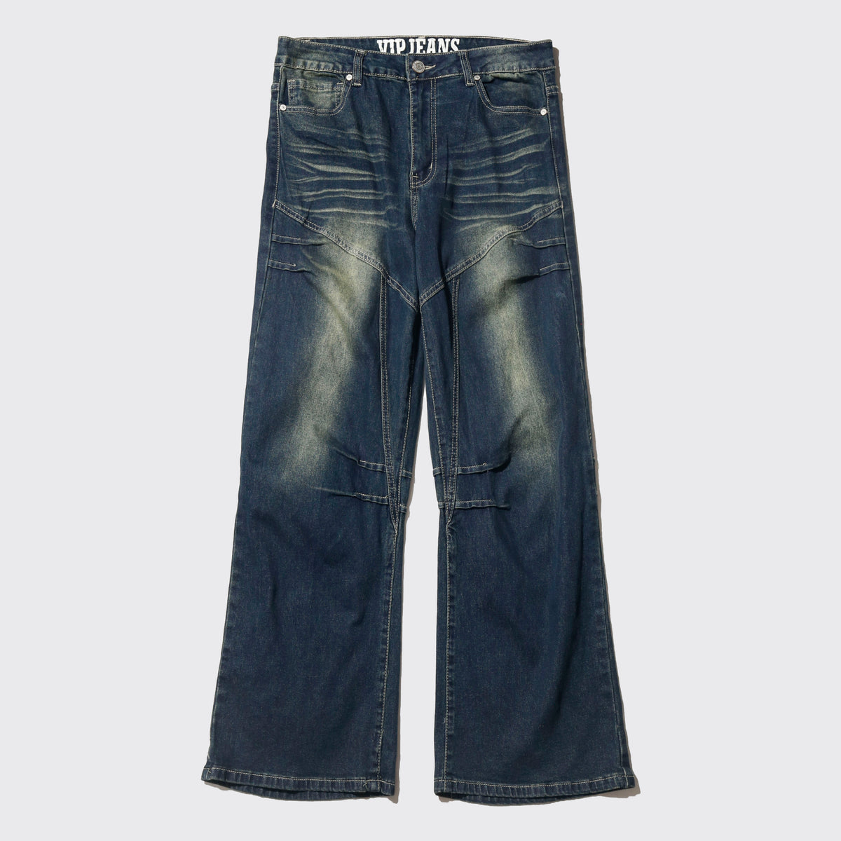 vintage vip jeans engineered seam faded jeans