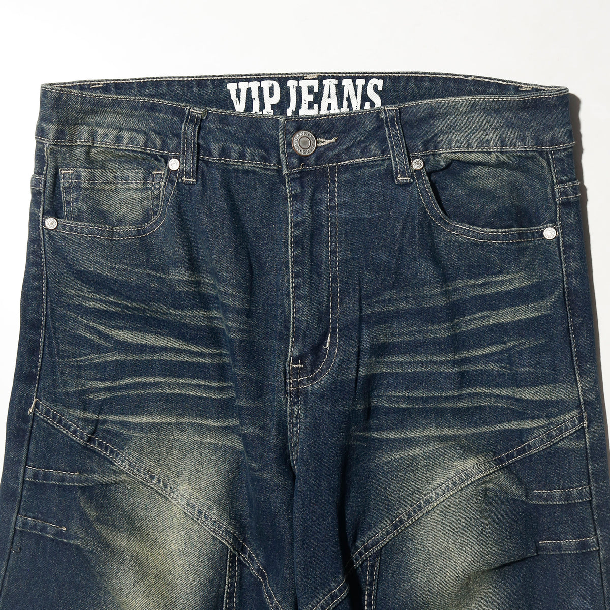 vintage vip jeans engineered seam faded jeans