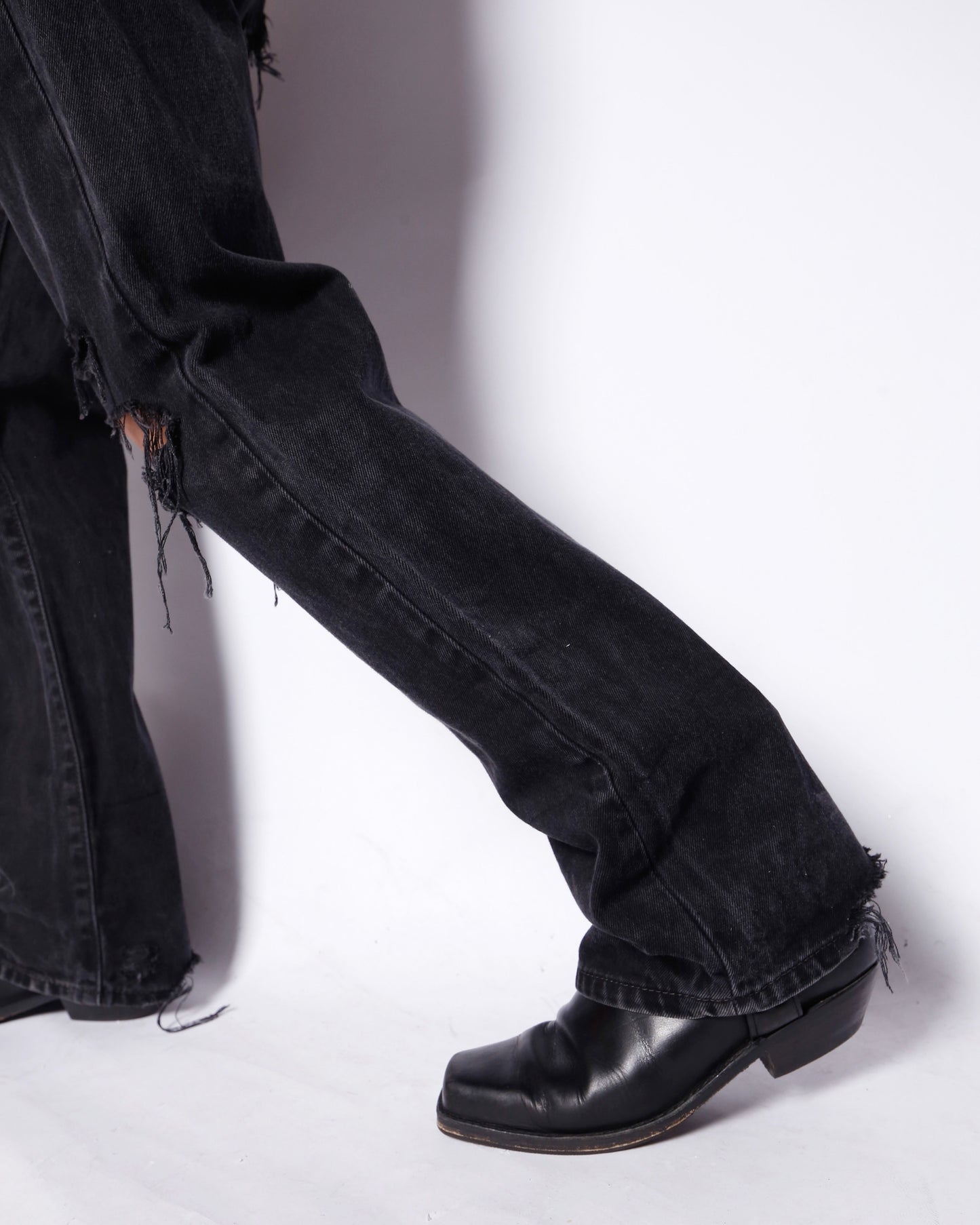 *one-off levi's 517 crush flare jeans