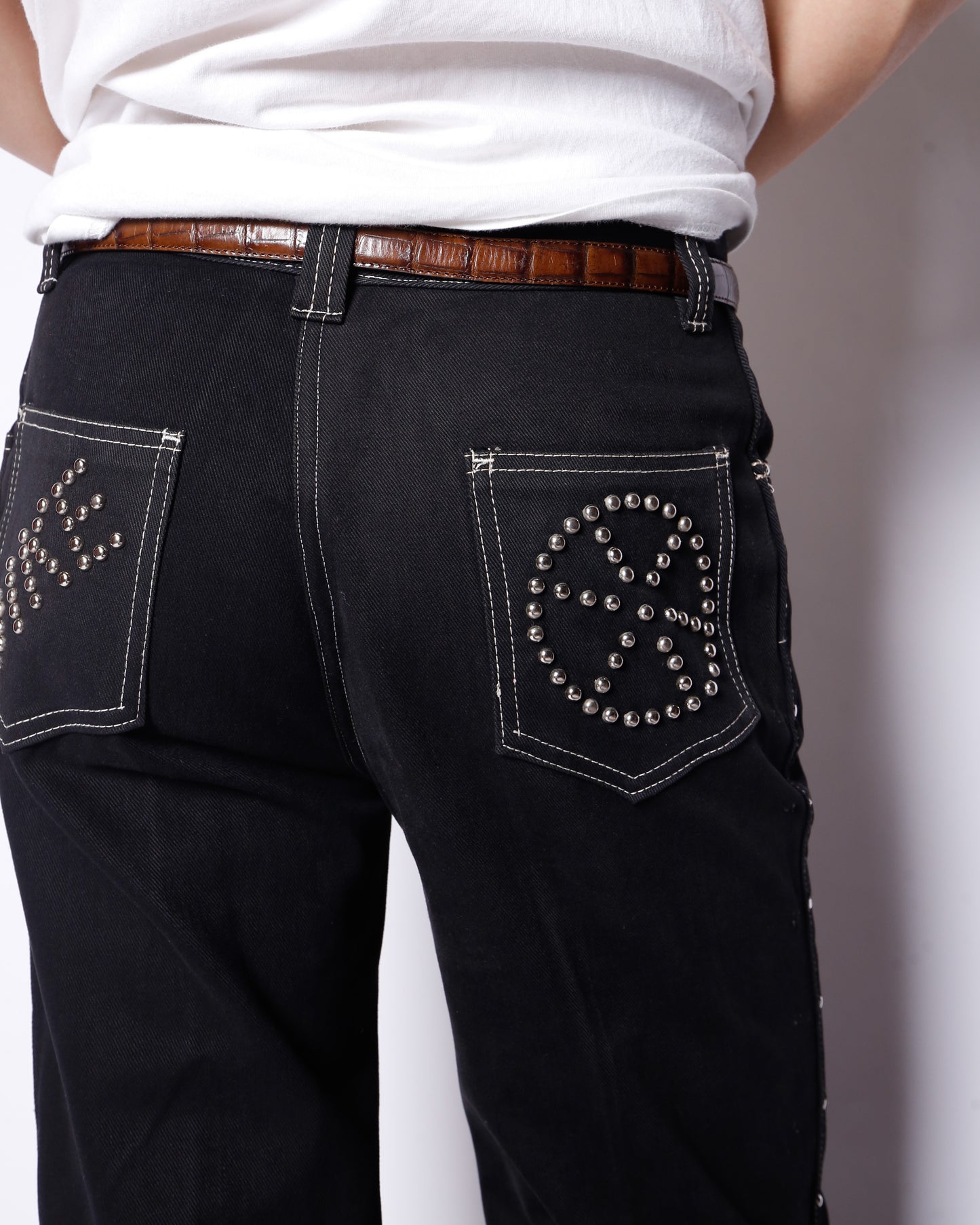 *one-off custom flare jeans