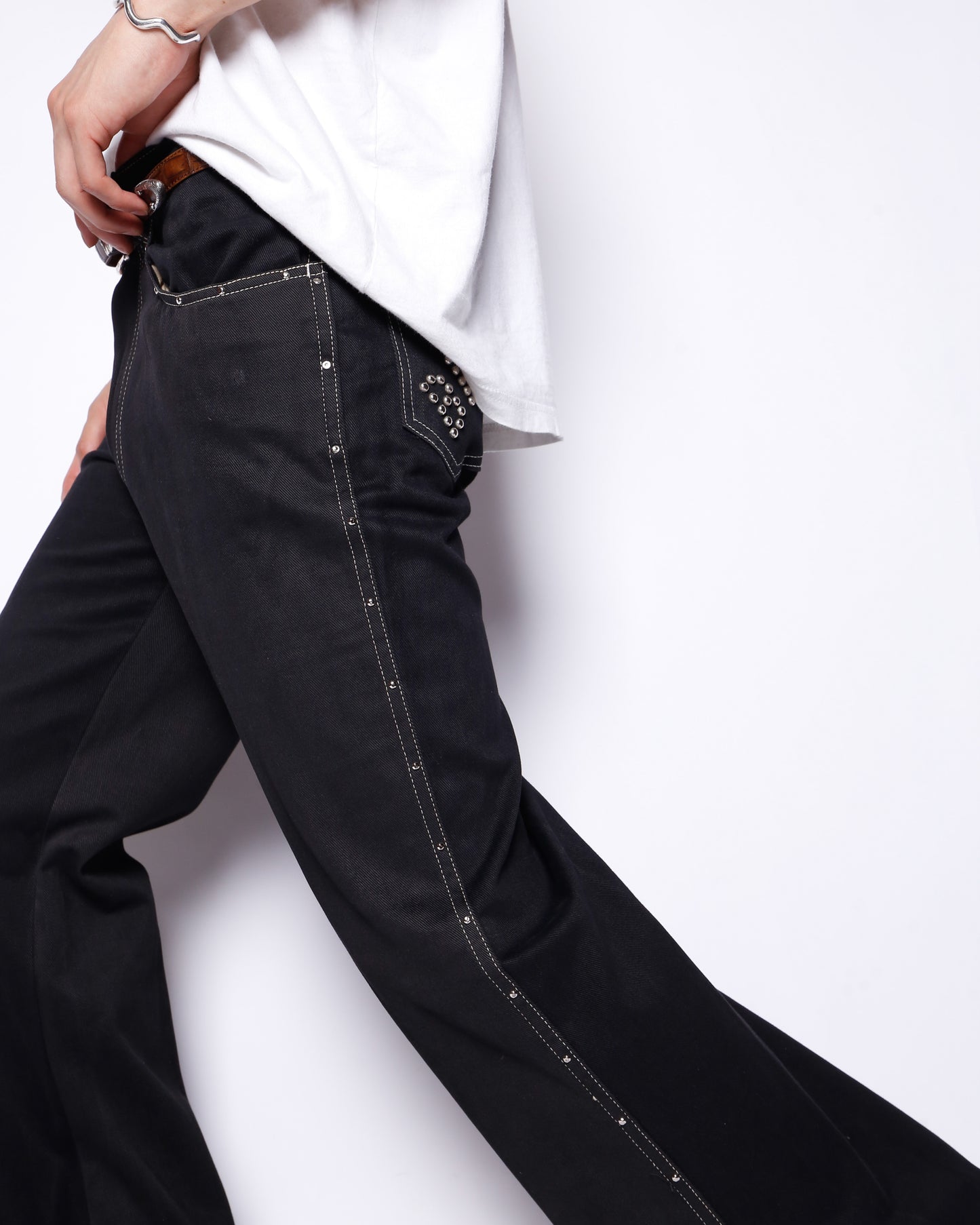 *one-off custom flare jeans