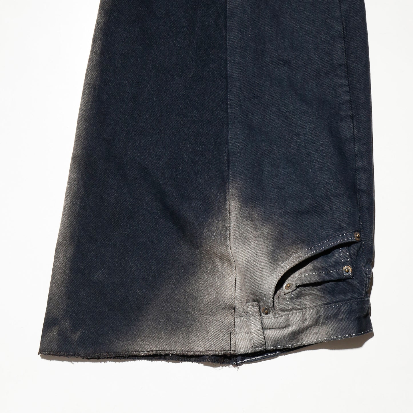 *one-off dia cut upside down jeans