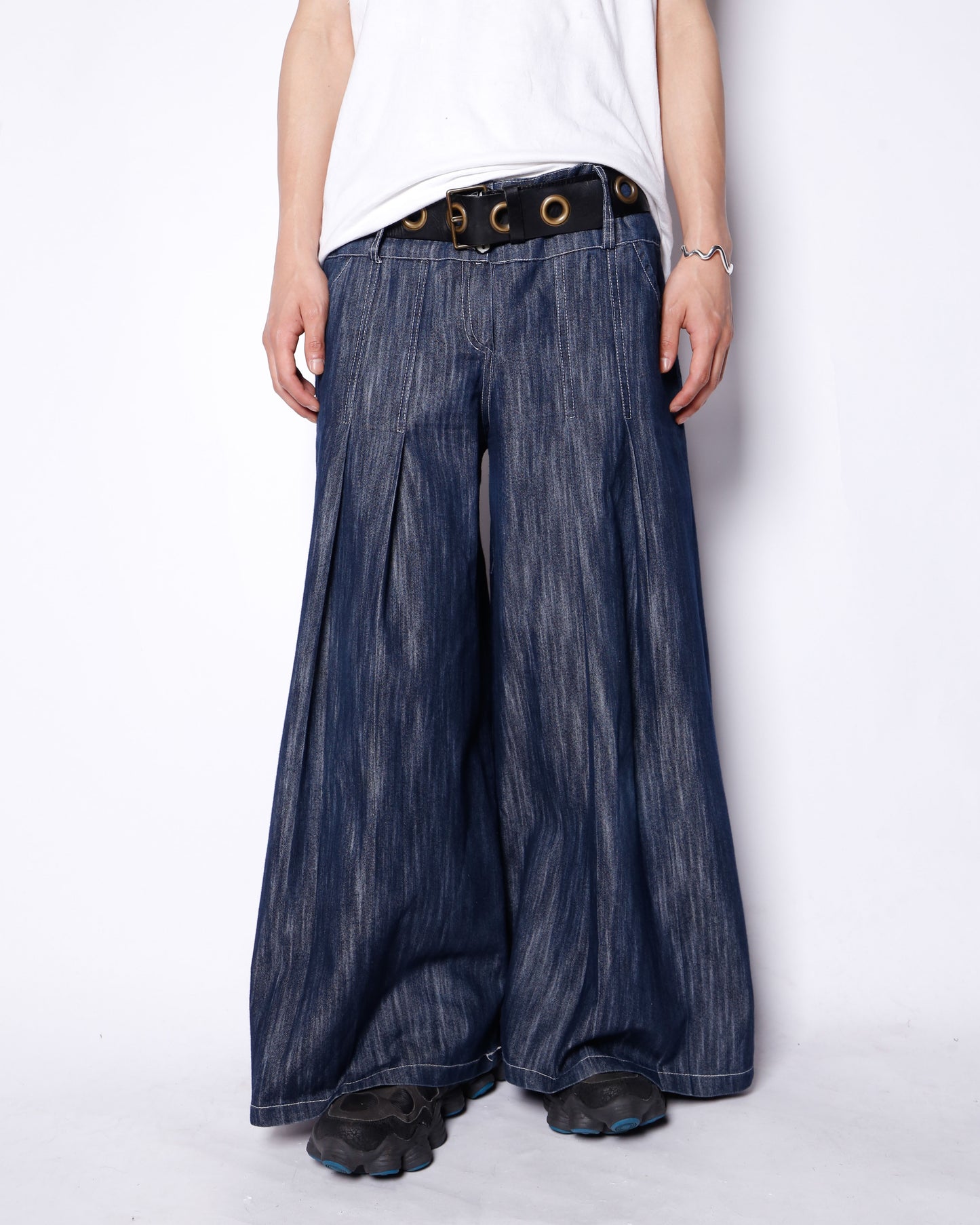 vintage pleats jumbo culotte trousers