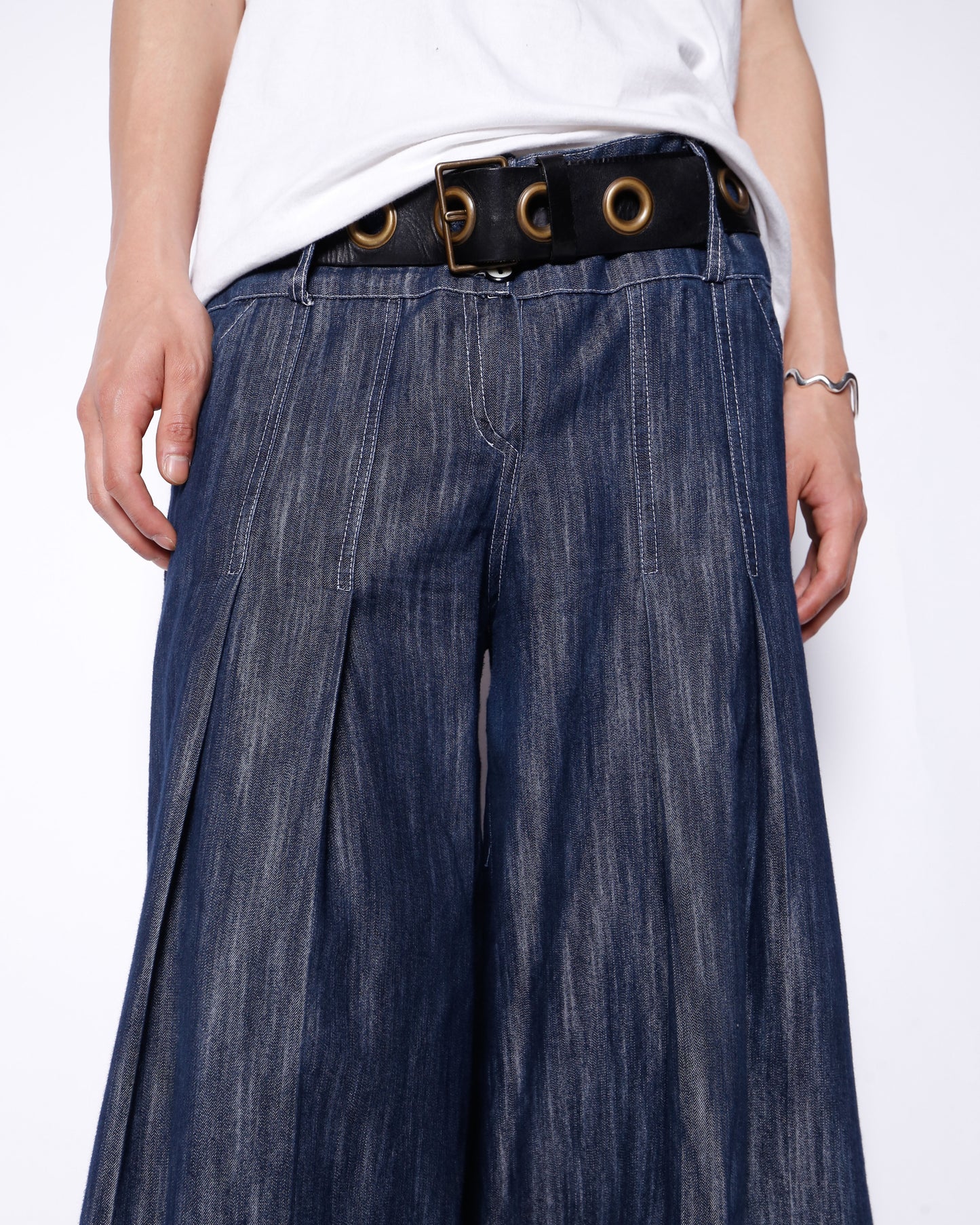 vintage pleats jumbo culotte trousers