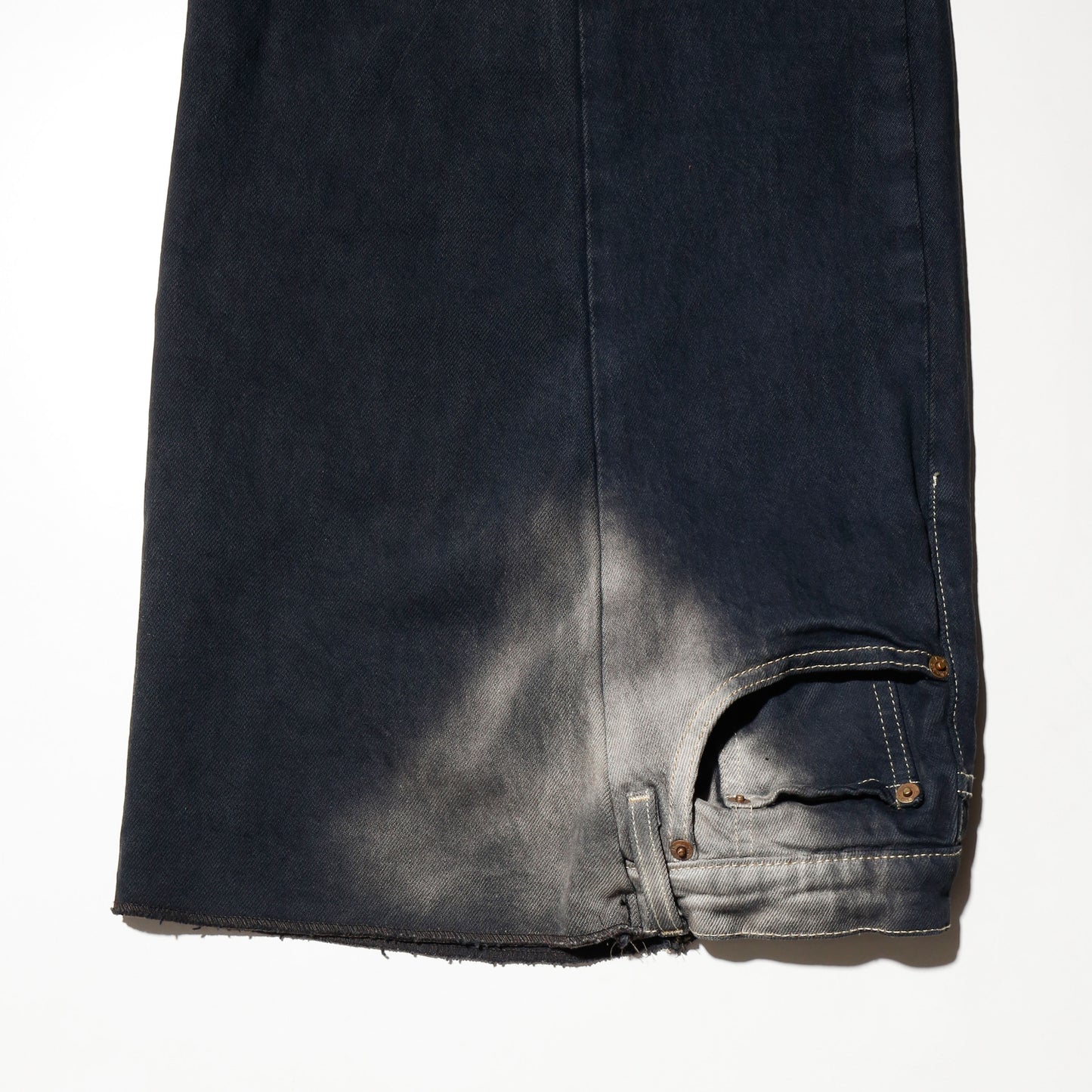 *one-off dia cut upside down jeans