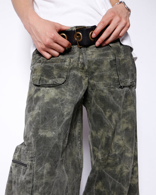 vintage low rise smokey camo cargo trousers