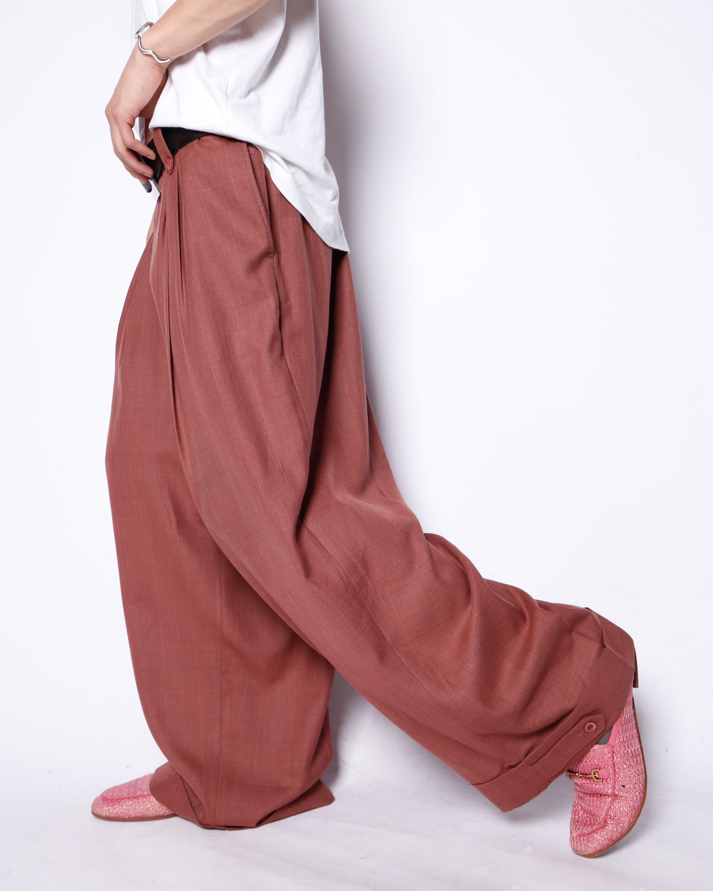 vintage smokey joes tucked wide slacks