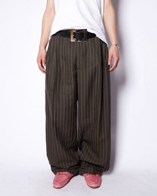 vintage tucked stripe zoot slacks