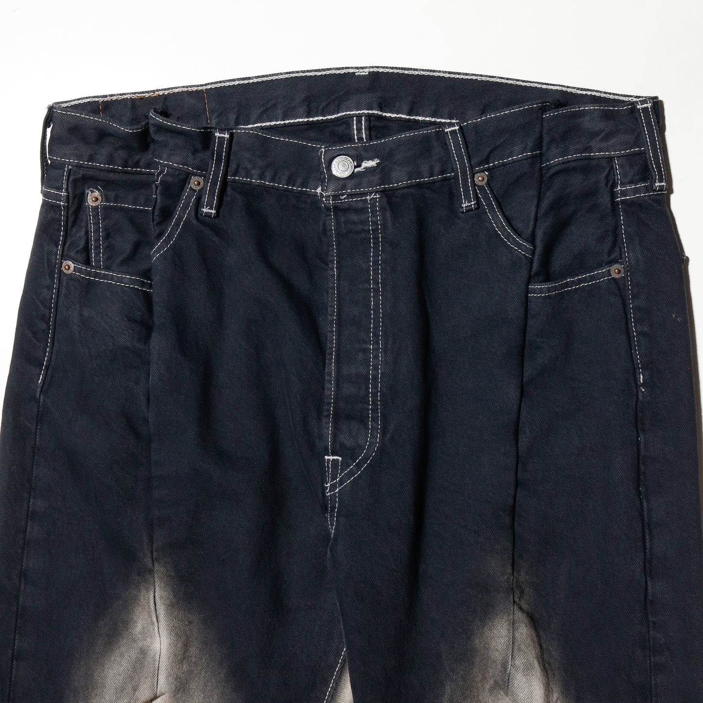 *one-off dia cut upside down jeans