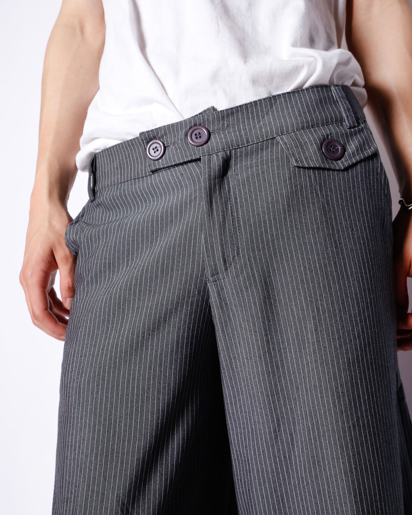vintage low rise stripe wide slack