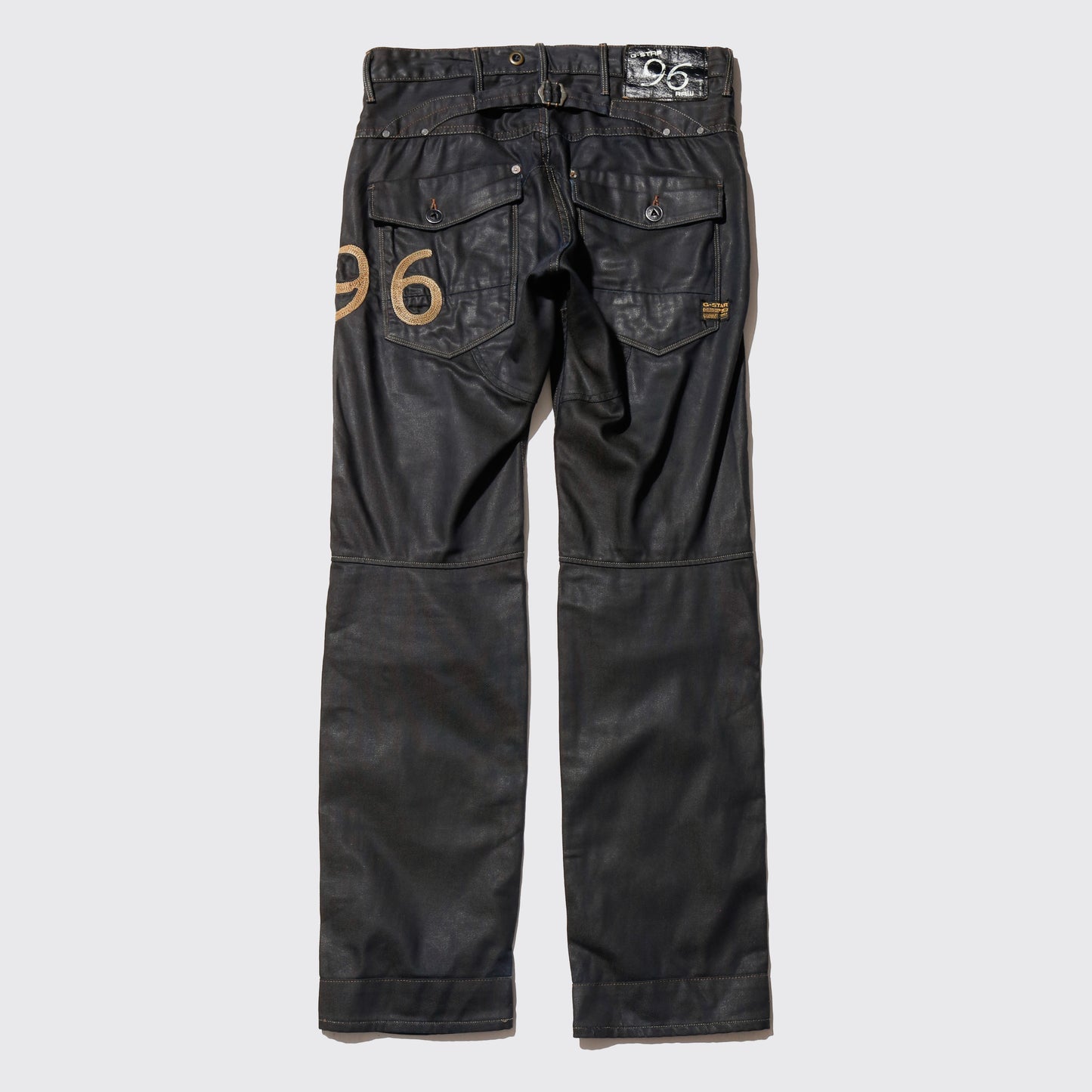 vintage 00's g-star raw waxed motorcycle jeans