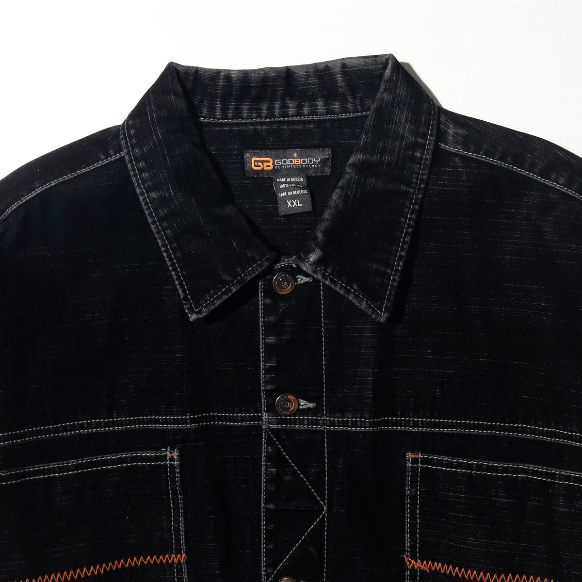 vintage faded flocky baggy trucker jacket