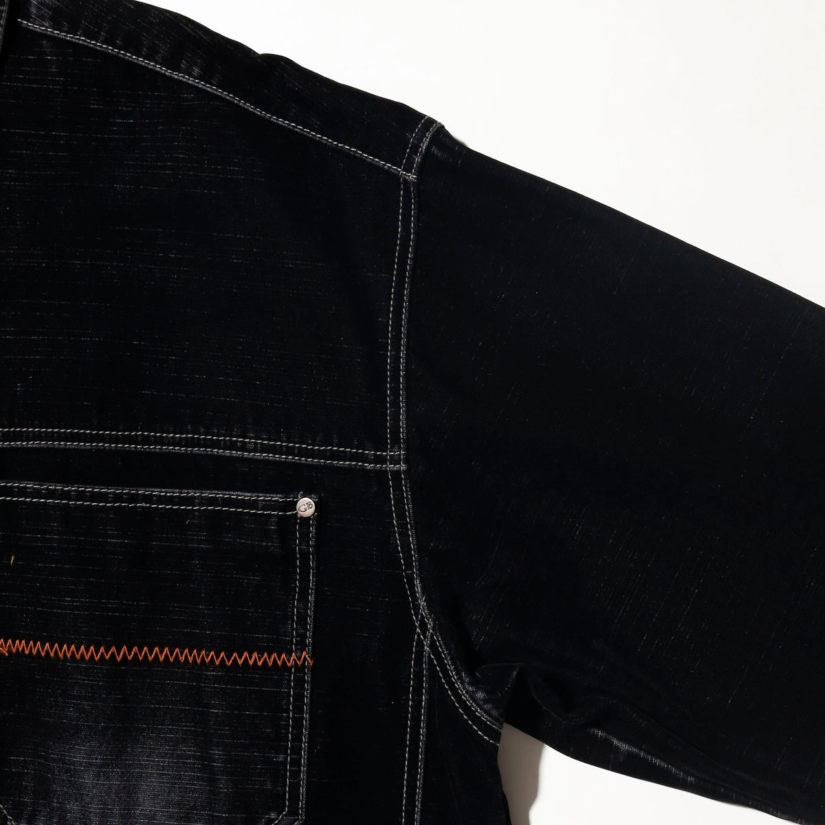vintage faded flocky baggy trucker jacket