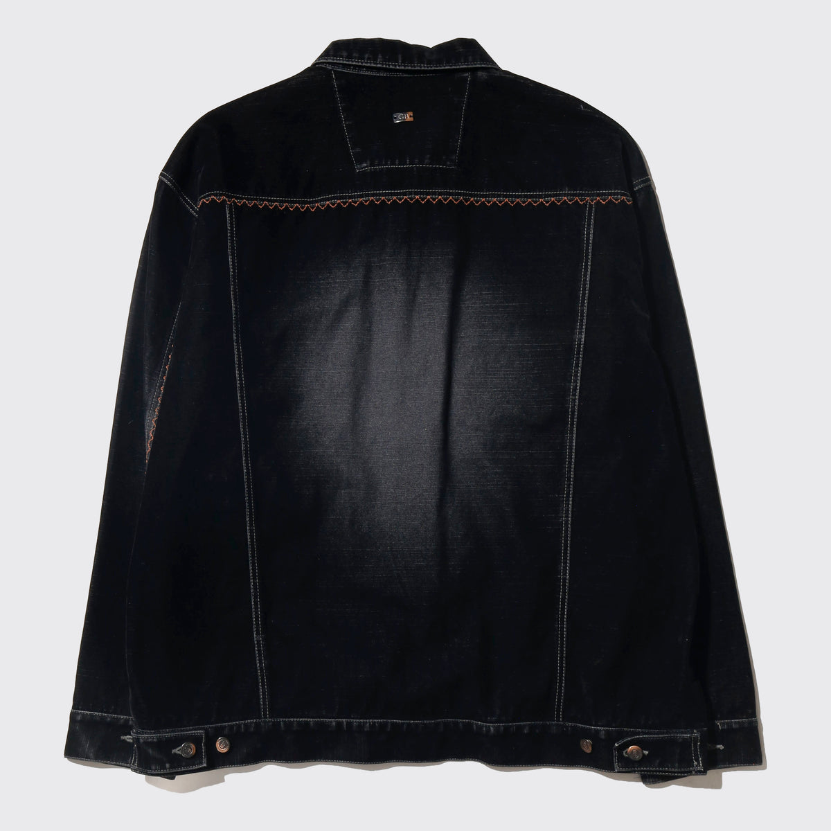 vintage faded flocky baggy trucker jacket