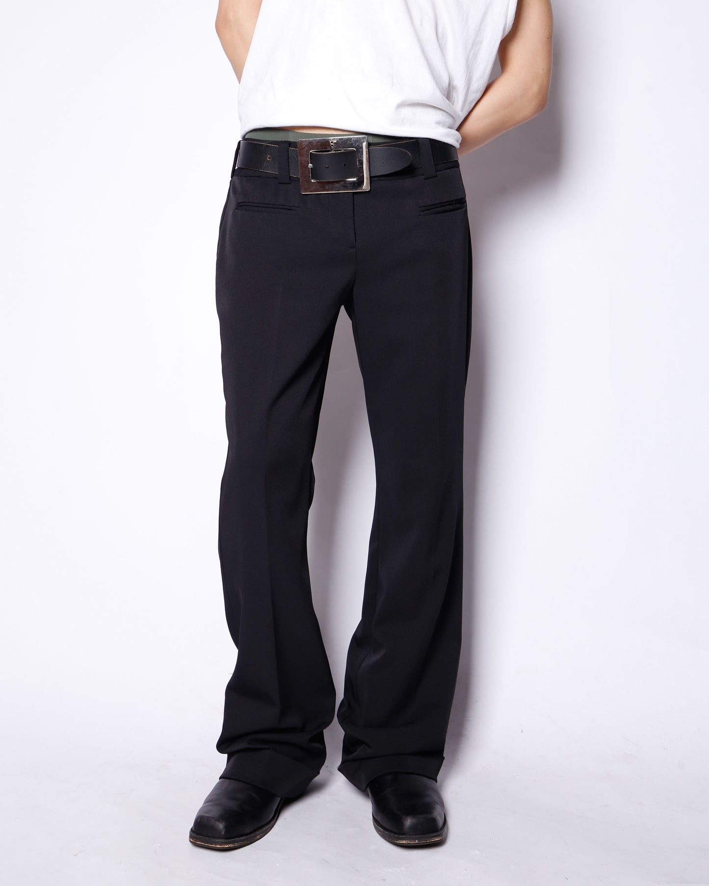 vintage low rise flare slacks