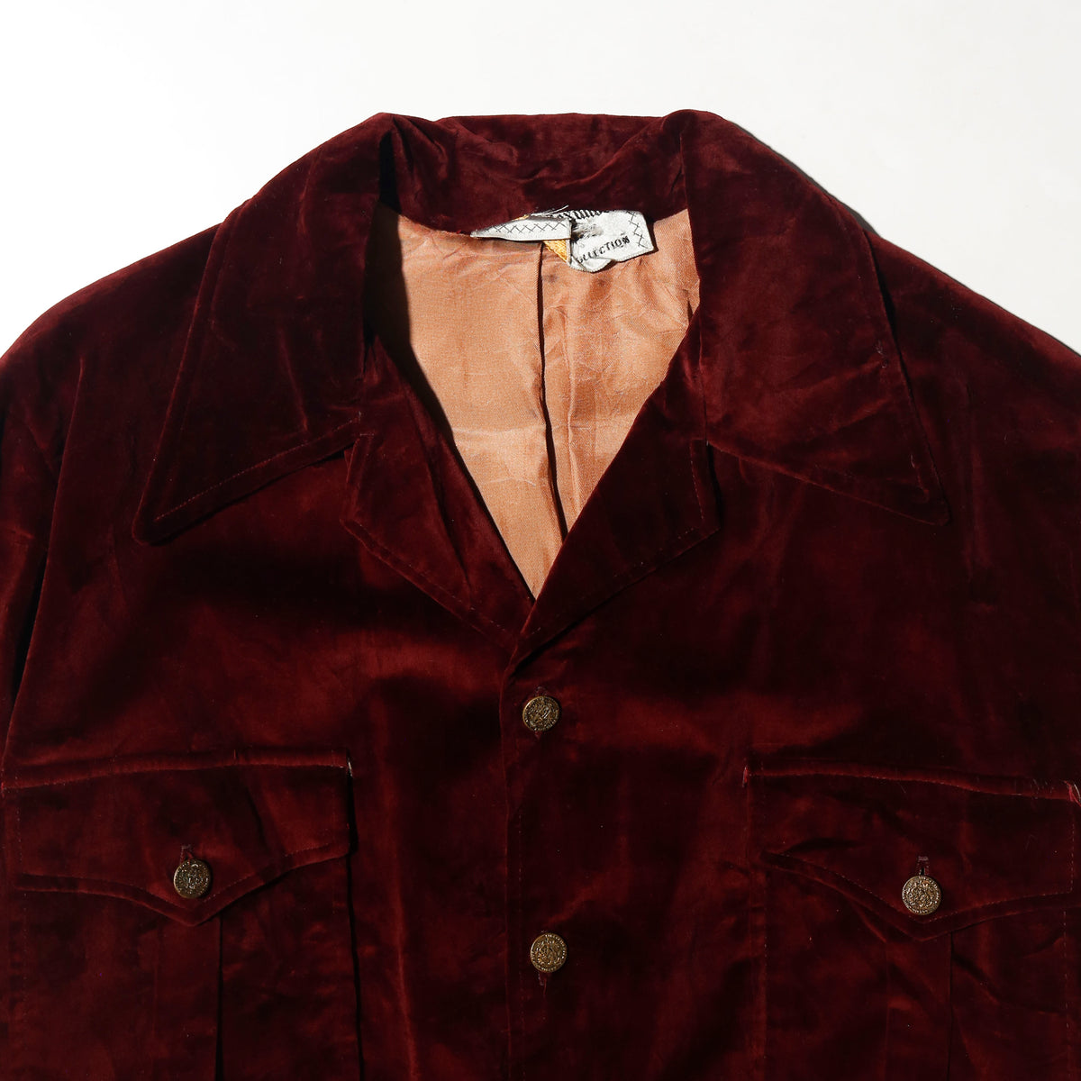 vintage 70's john alexander velour trucker jacket