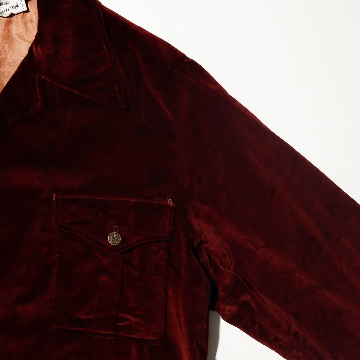 vintage 70's john alexander velour trucker jacket