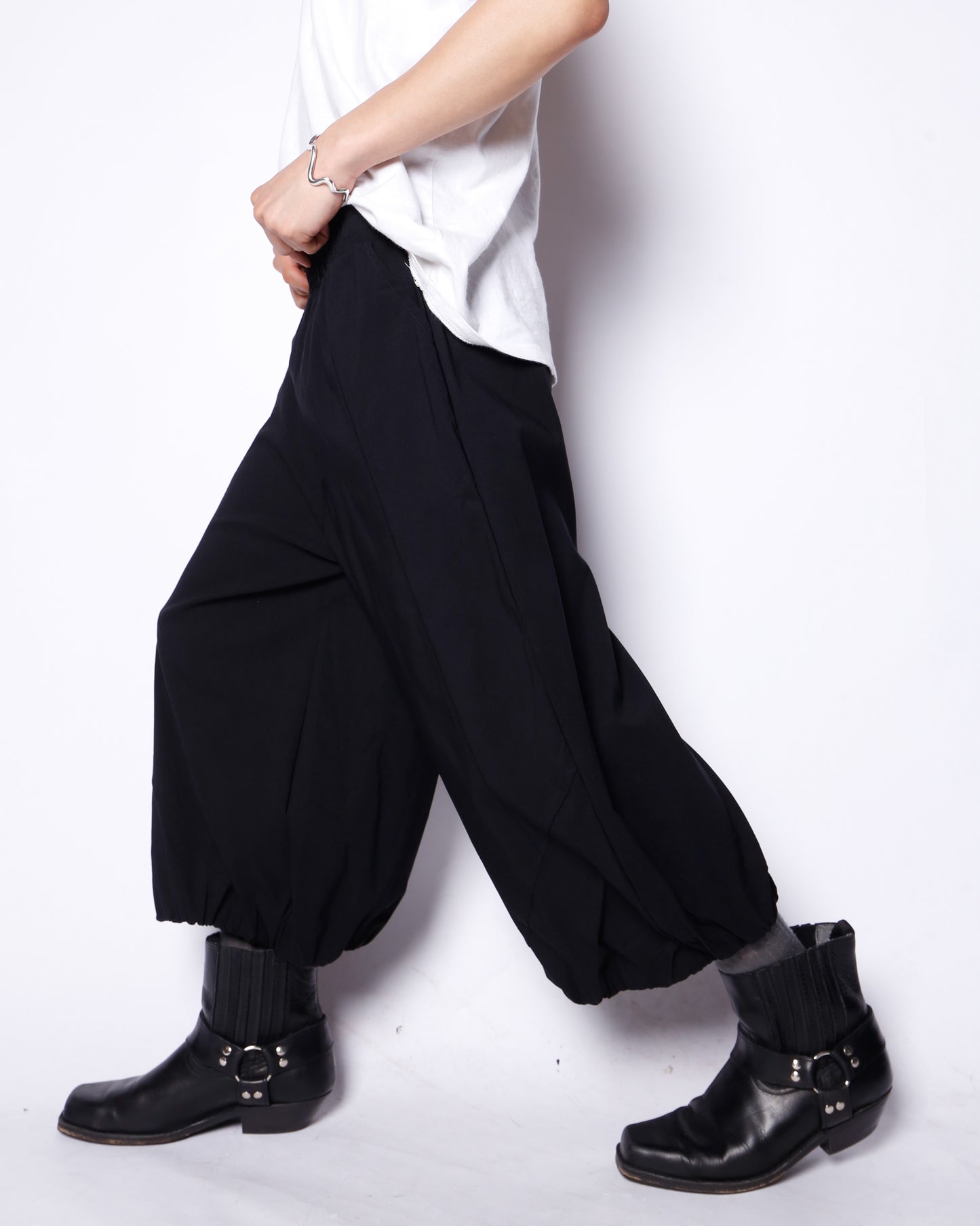 vintage balloon cropped trousers