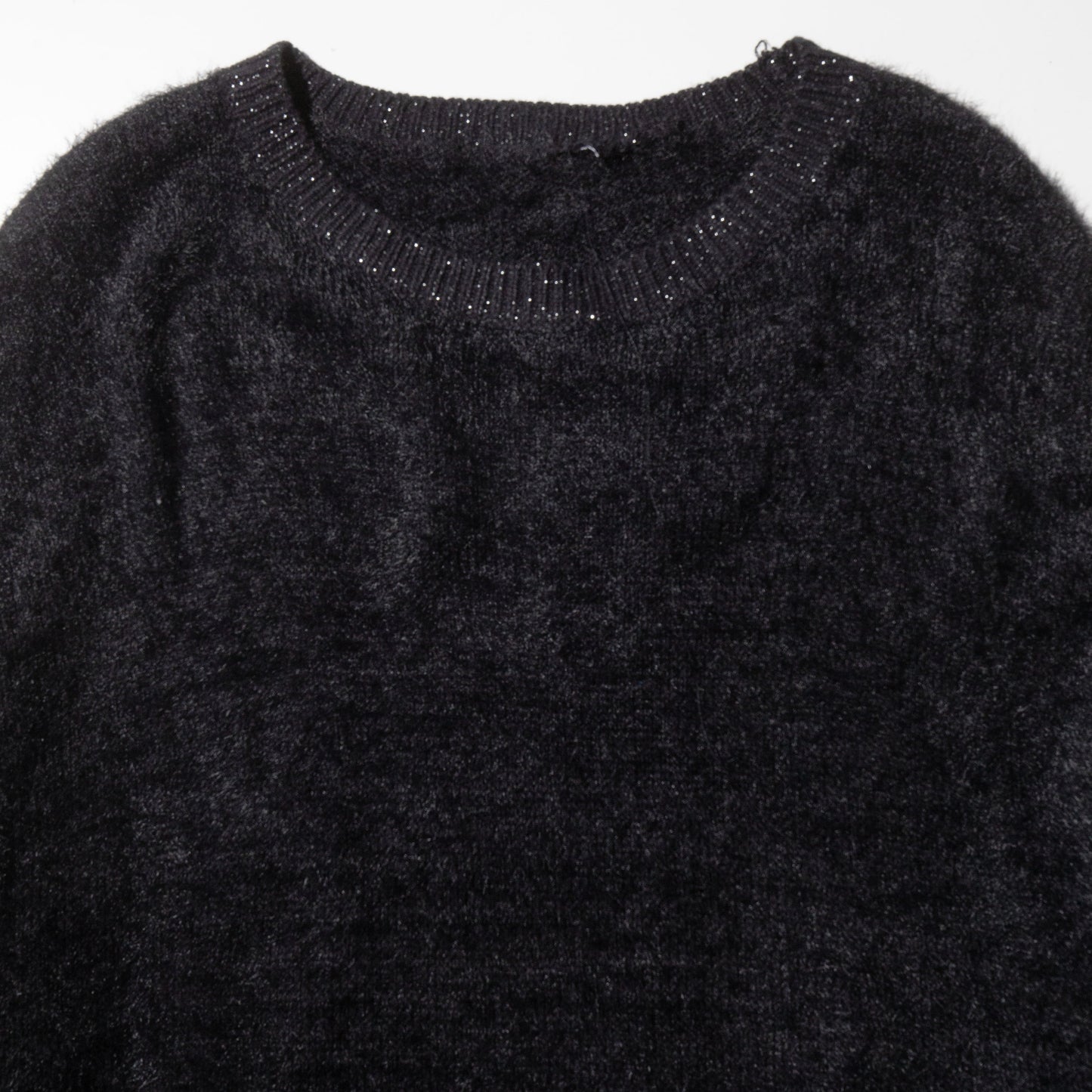 vintage lame rib shaggy sweater