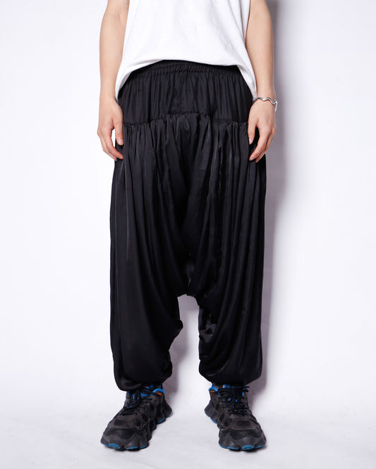 vintage drape pleats sarouel trousers