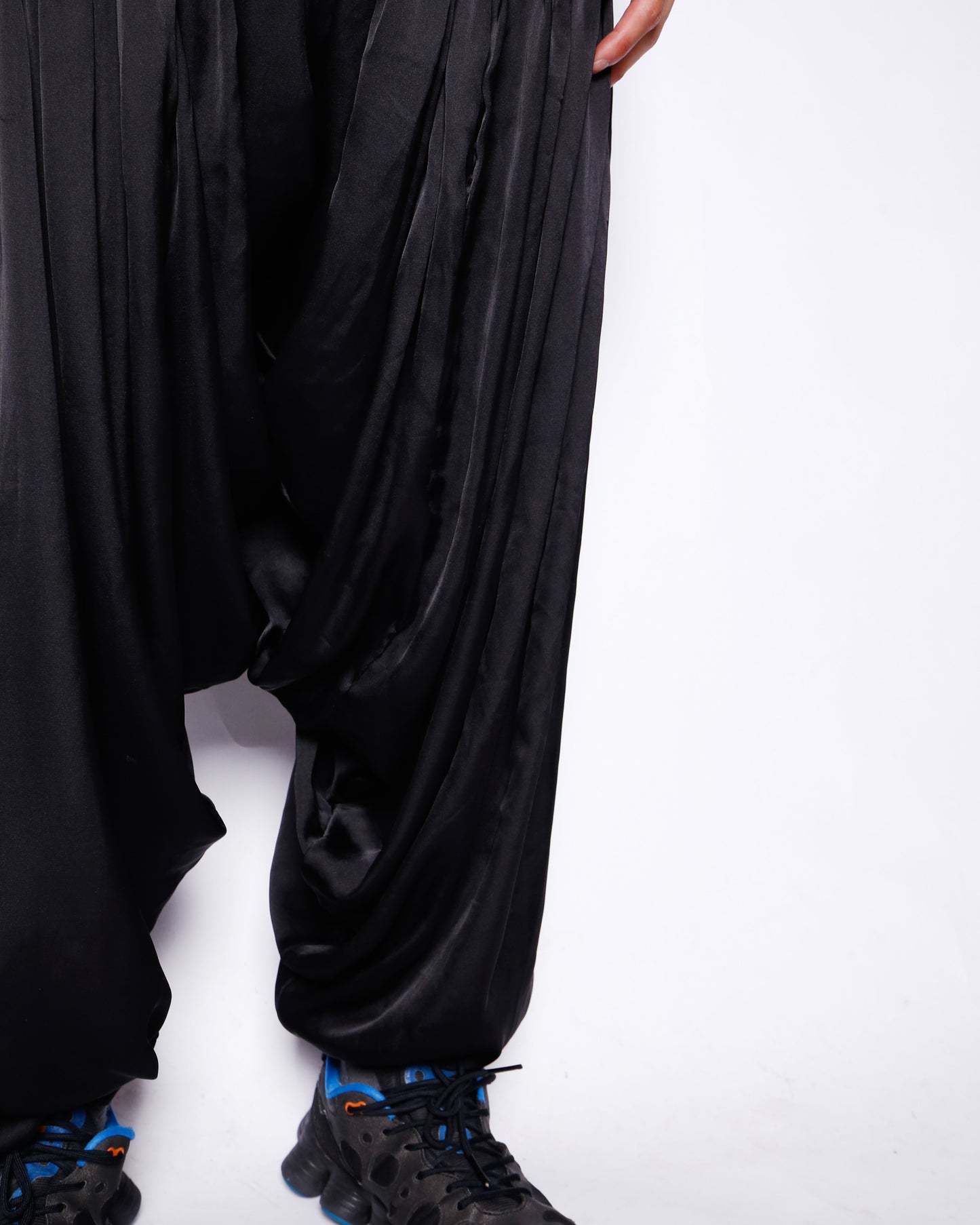 vintage drape pleats sarouel trousers