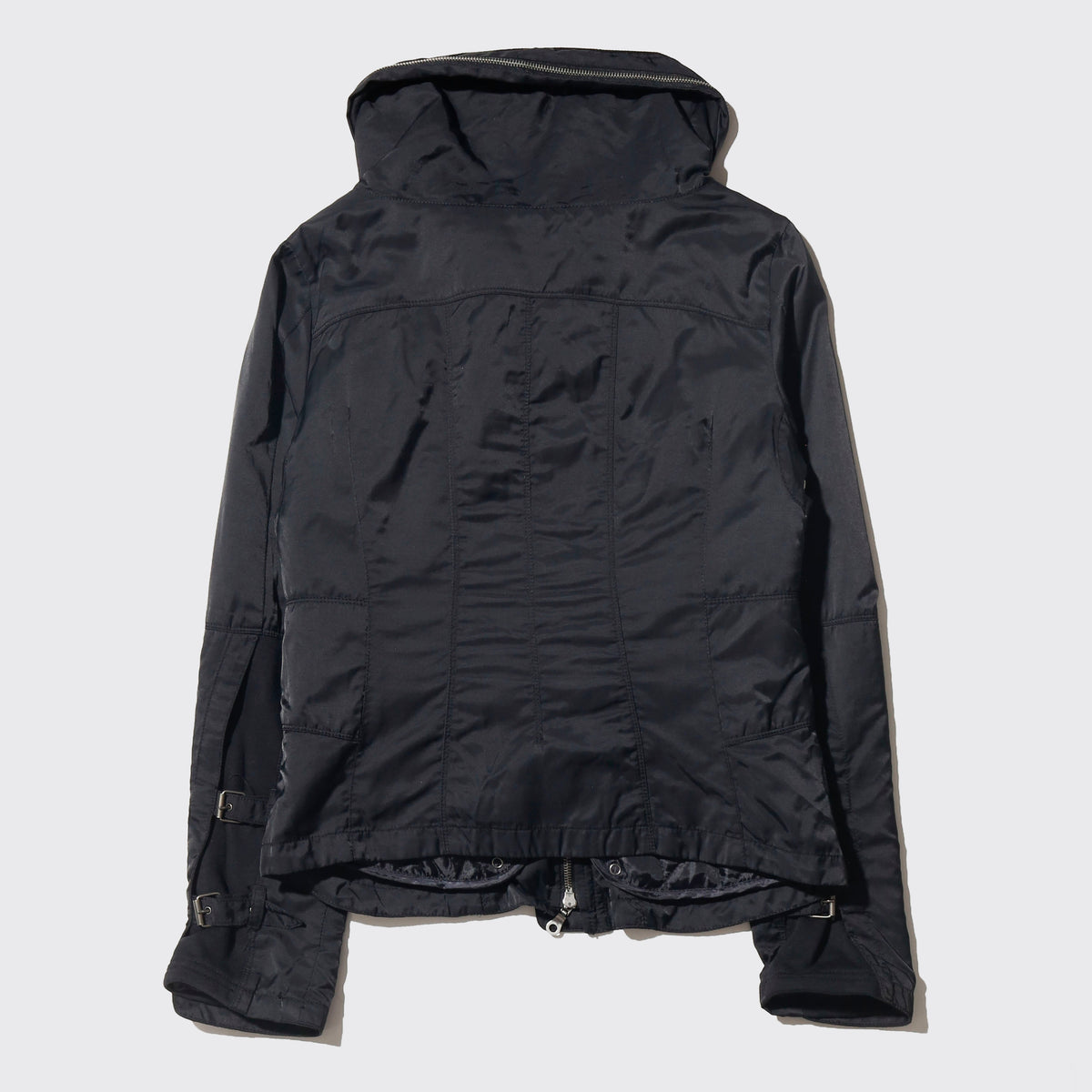 vintage belted nylon travelers jacket, with detachable liner