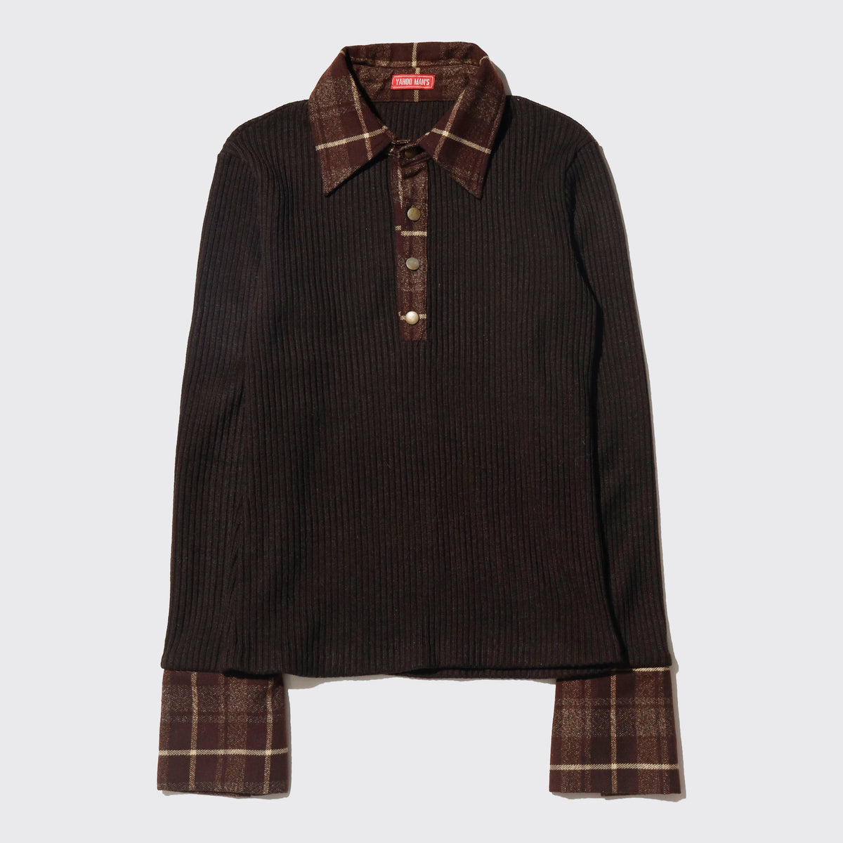 vintage switch rib knit polo shirt