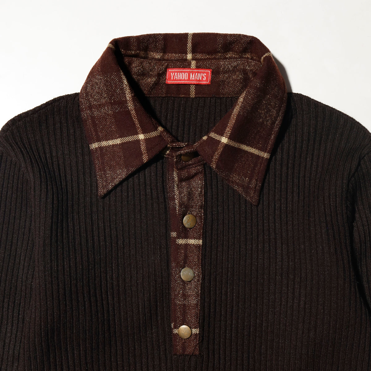 vintage switch rib knit polo shirt