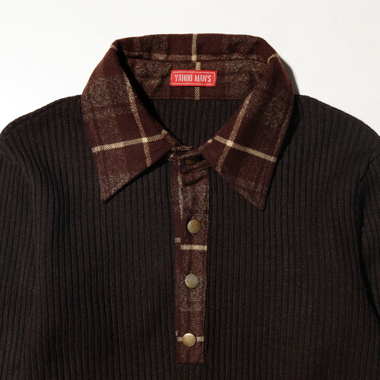vintage switch rib knit polo shirt